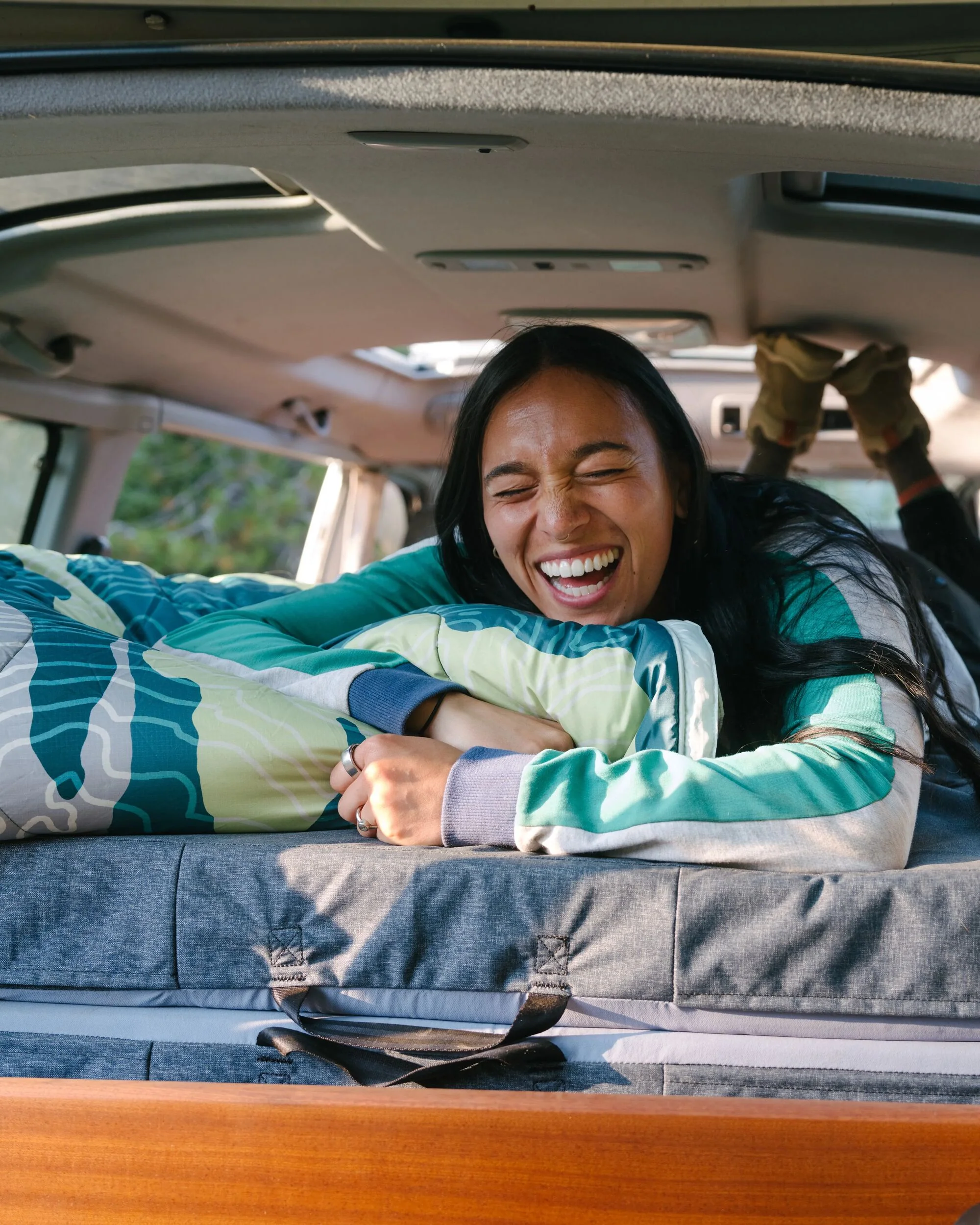 Cabin Sherpa Blanket - Abstract Mountain Green - Image 6