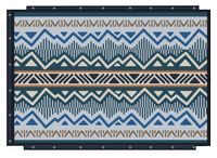 Cabin Sherpa Blanket - Mountain Geo Grey Blue - Image 9