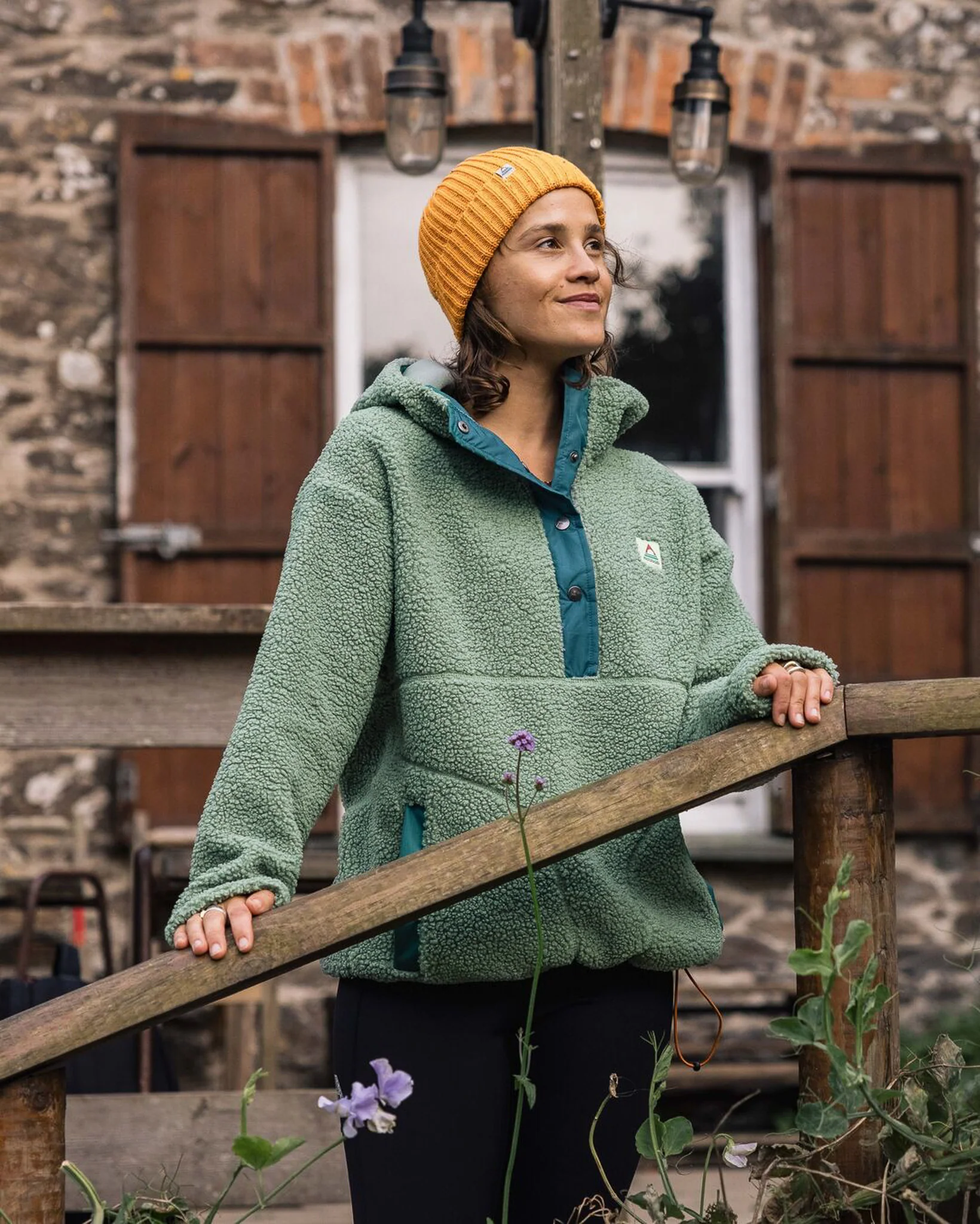 Calla Hooded Polar-Lined Fleece - Pistachio - Image 7