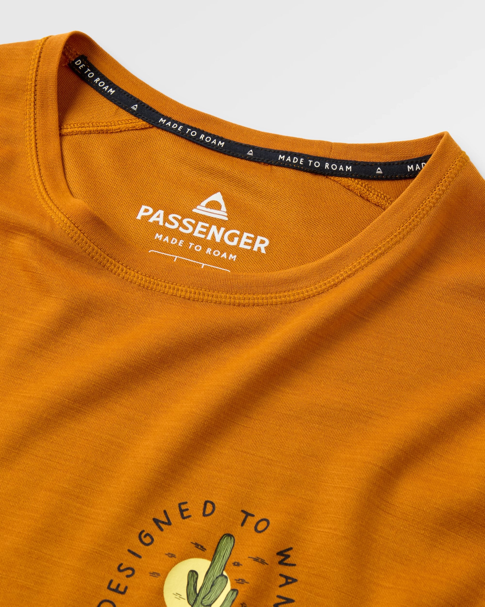 Camp Lost Lightweight Merino Blend LS T-Shirt - Retro Orange - Image 3