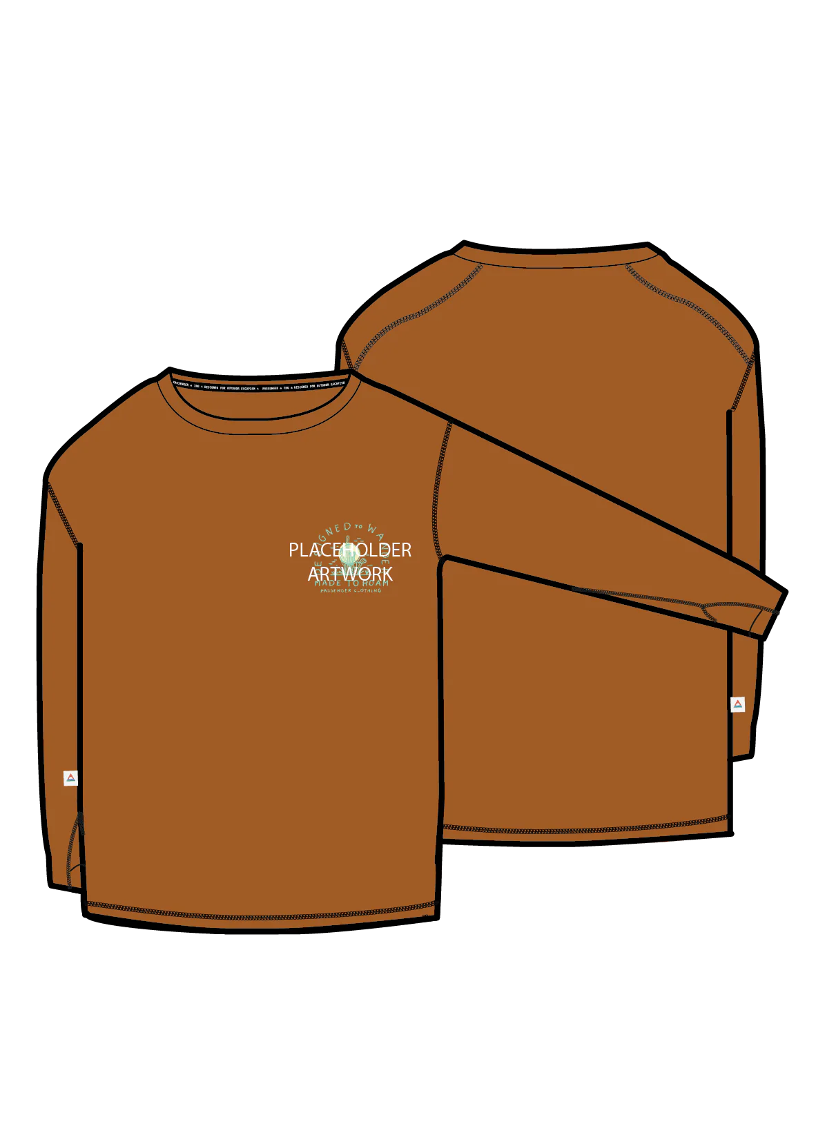 Camp Wild Lightweight Merino Blend LS T-Shirt - Retro Orange - Image 6