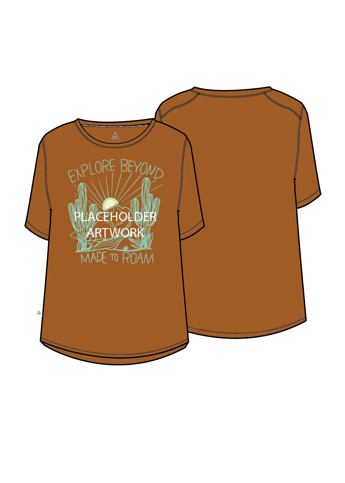 Camp Wild Lightweight Merino Blend T-Shirt - Retro Orange - Image 7