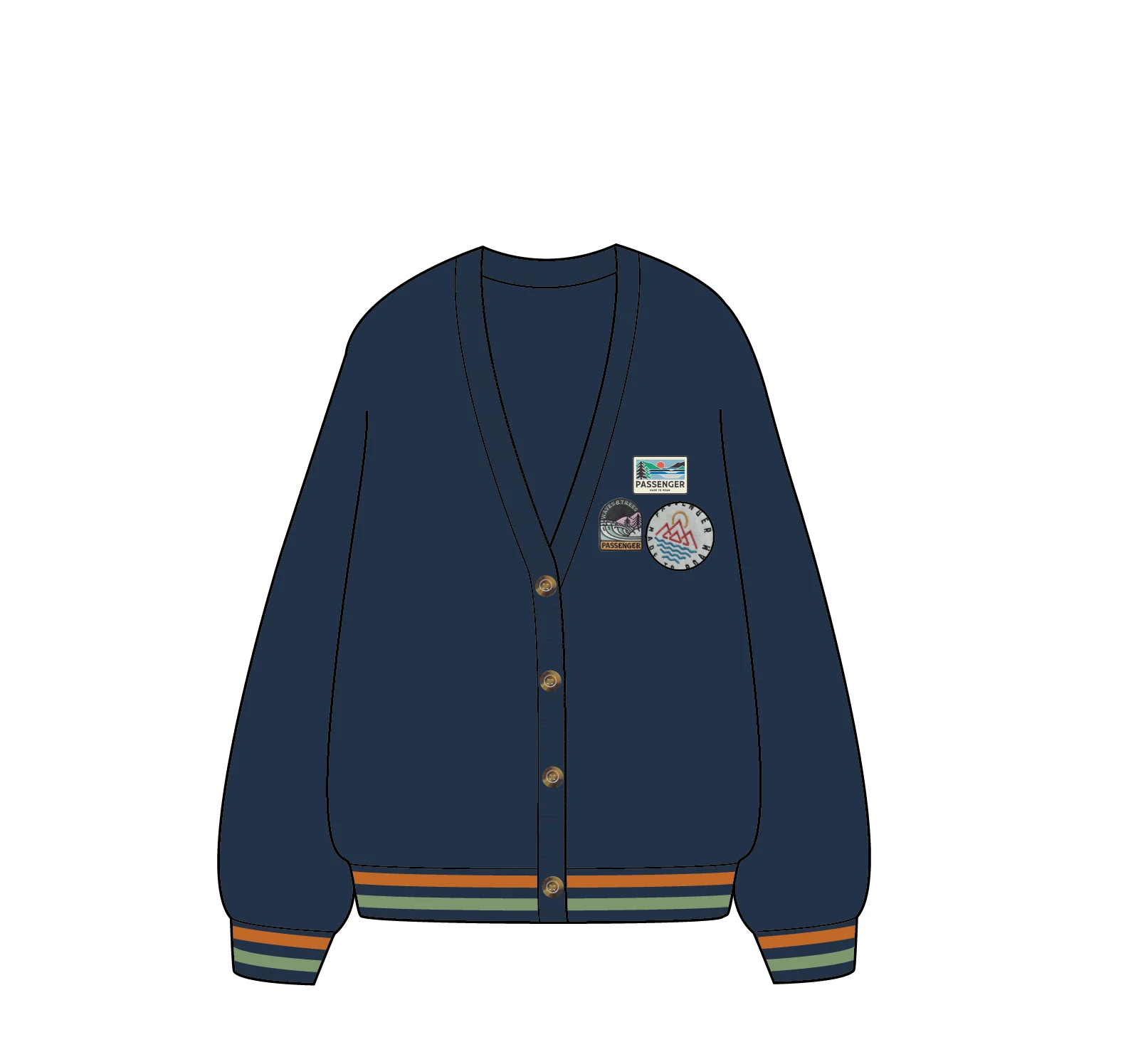 Campus Patch Cardigan - Rich Navy - Image 7