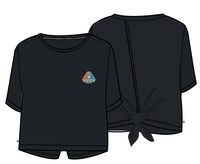 Chakra Tie Back Active T-Shirt - Black - Image 9
