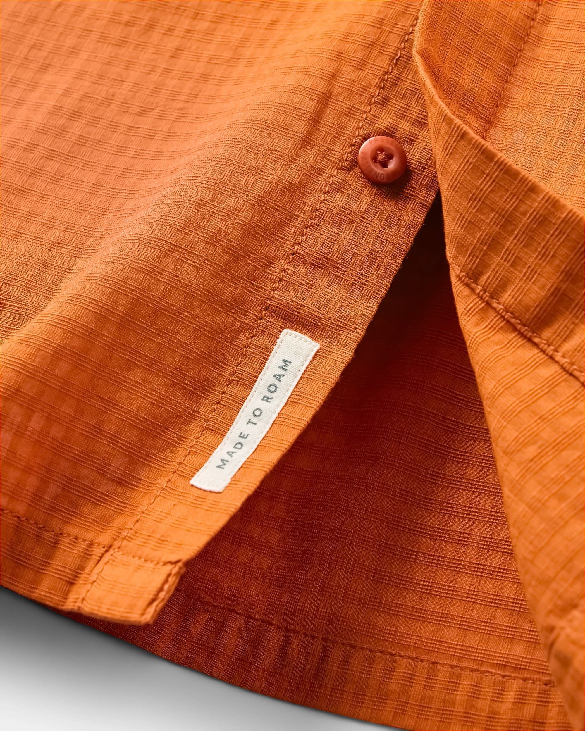 Chill Textured Short Sleeve Shirt - Sunset Orange - Image 7