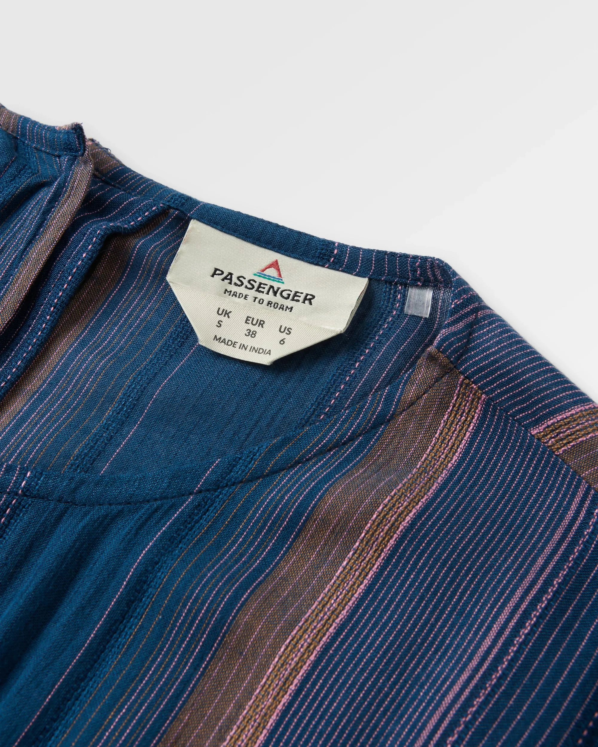 Clarity Short Skort Dress - Dark Denim Multi Stripe - Image 3