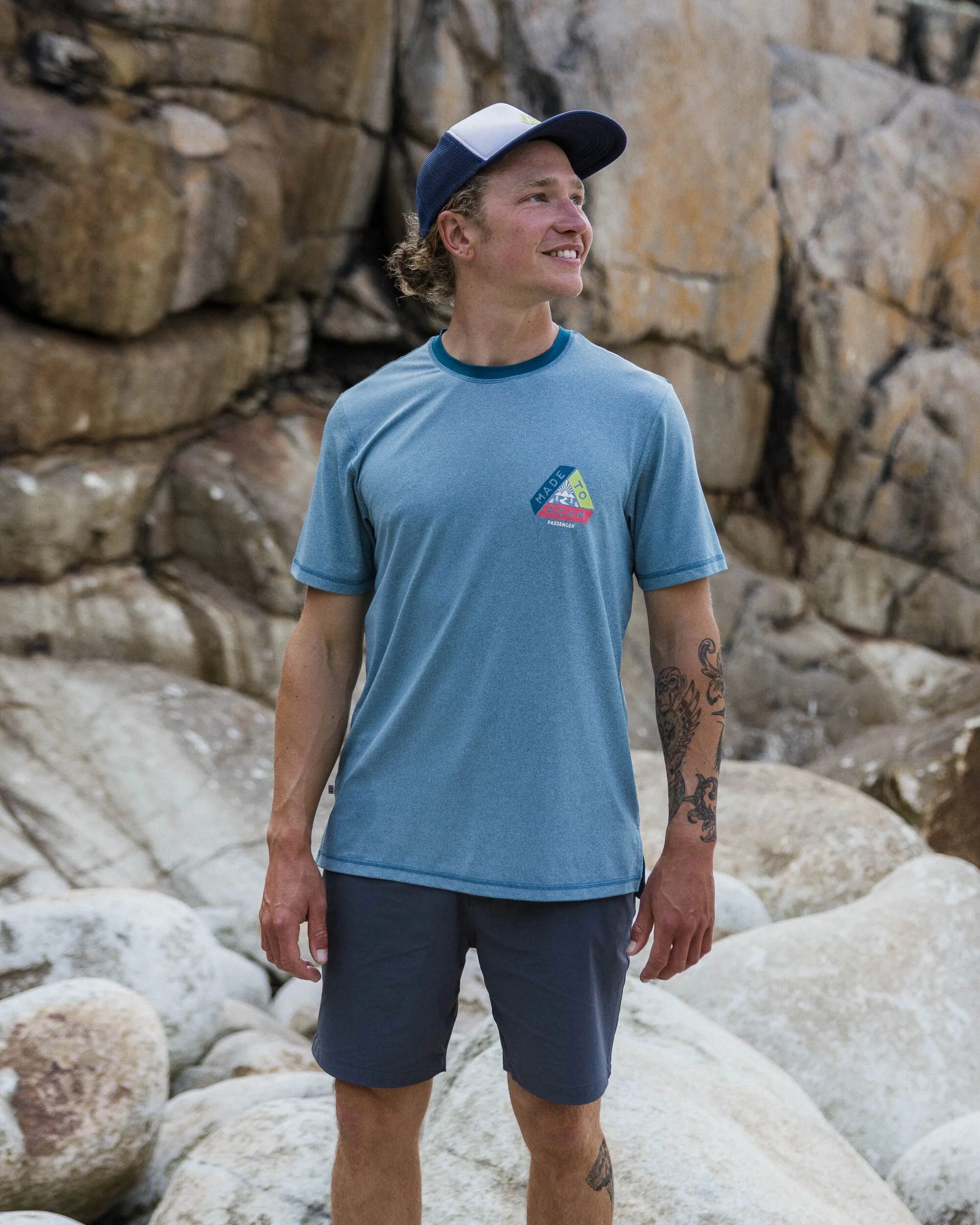 Classic Active T-Shirt - Blue Steel Marl - Image 4