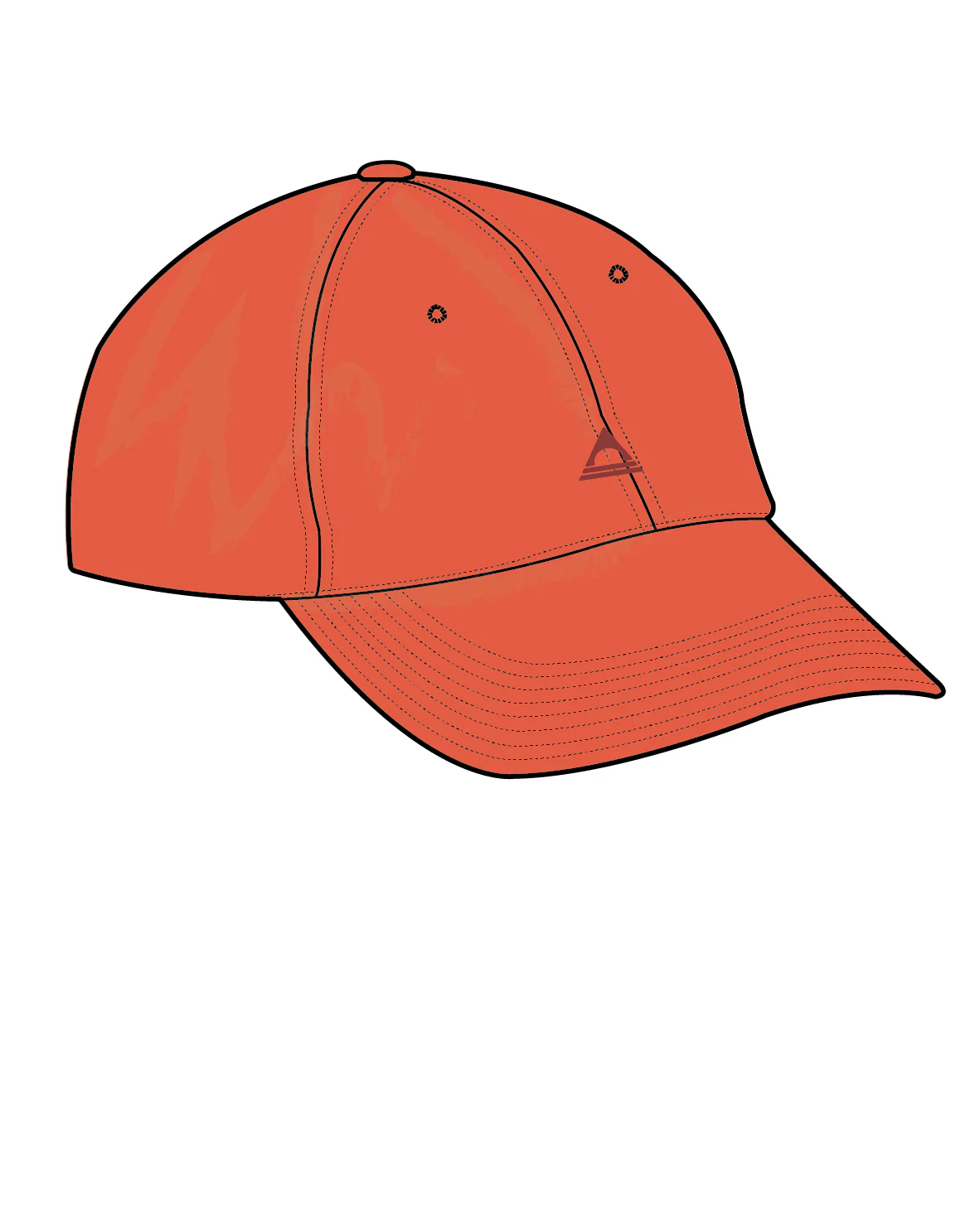 Classic 6 Panel Cap - Ember Orange - Image 8