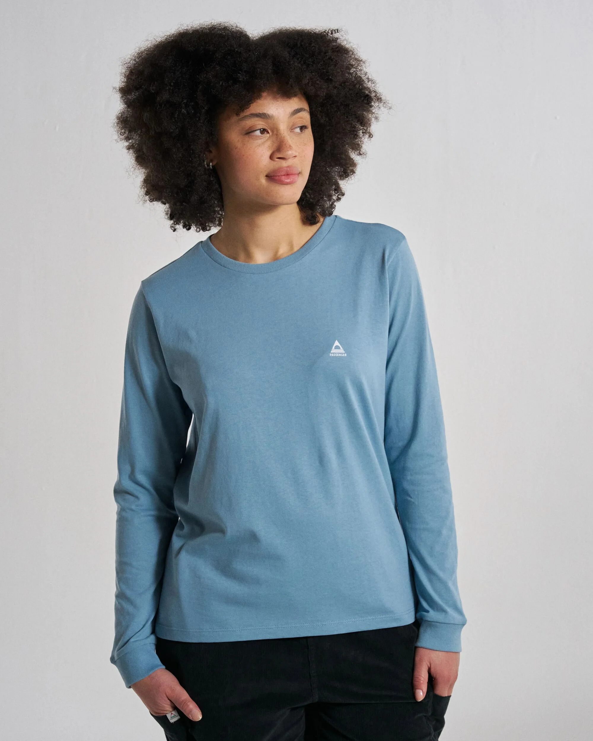 Classic LS T-Shirt - Faded Denim - Image 4