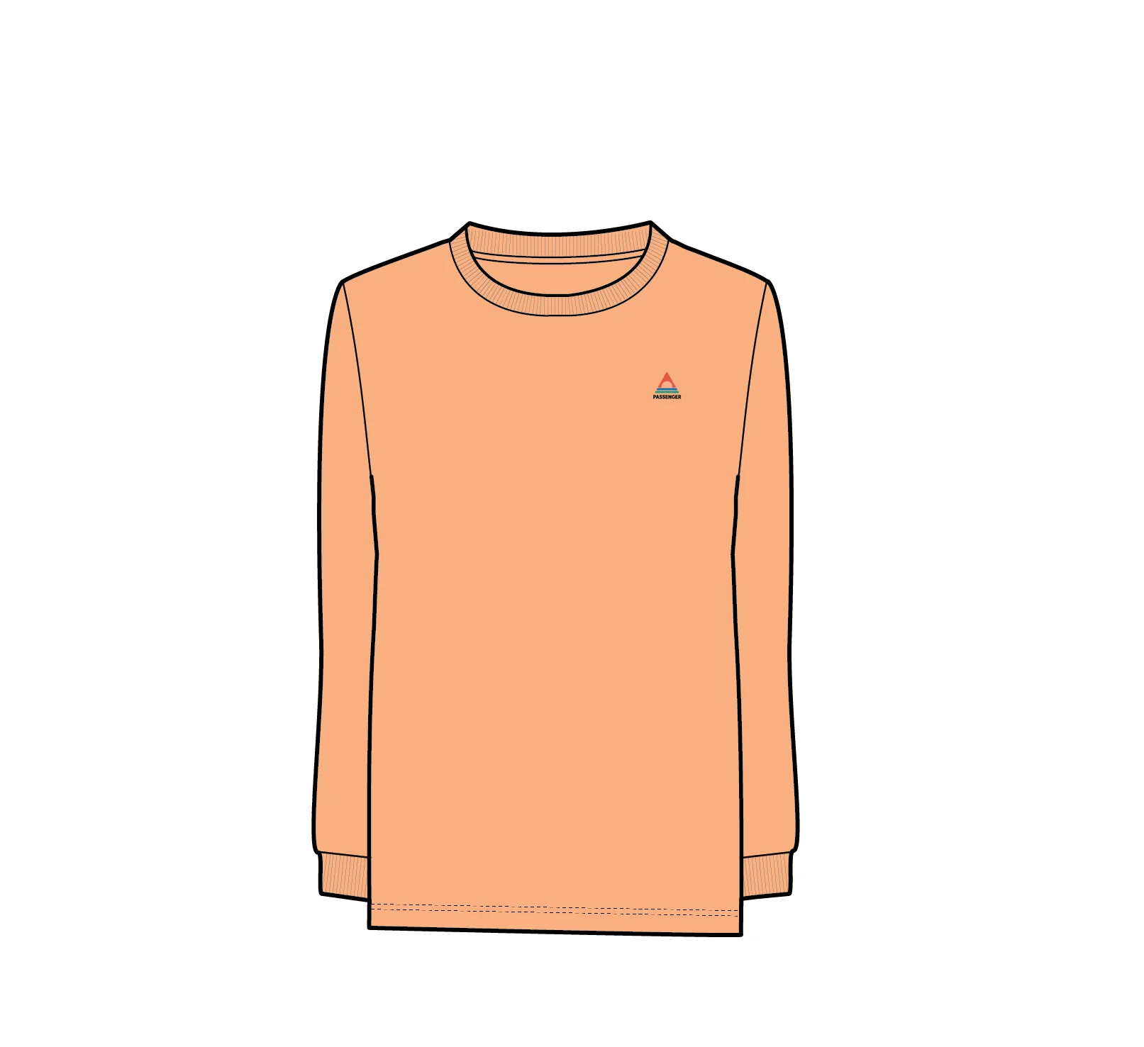 Classic LS T-Shirt - Orange Peach - Image 5
