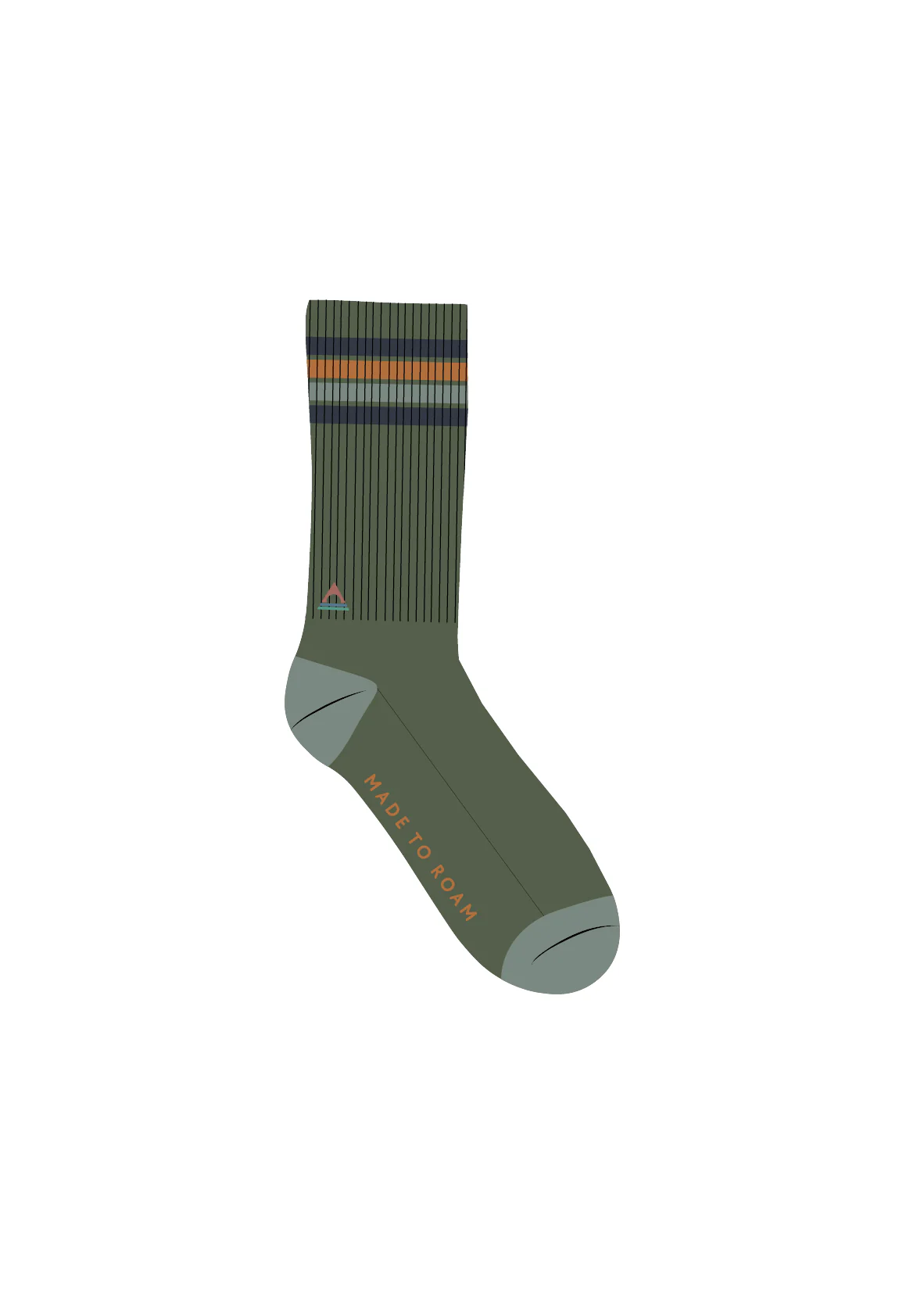 Classic Midweight Crew Socks - Khaki - Image 6