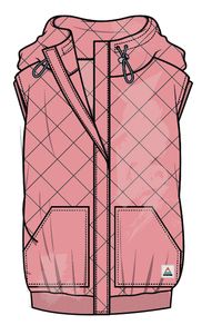 Clementine Quilted Vest - Shell Pink - Image 12