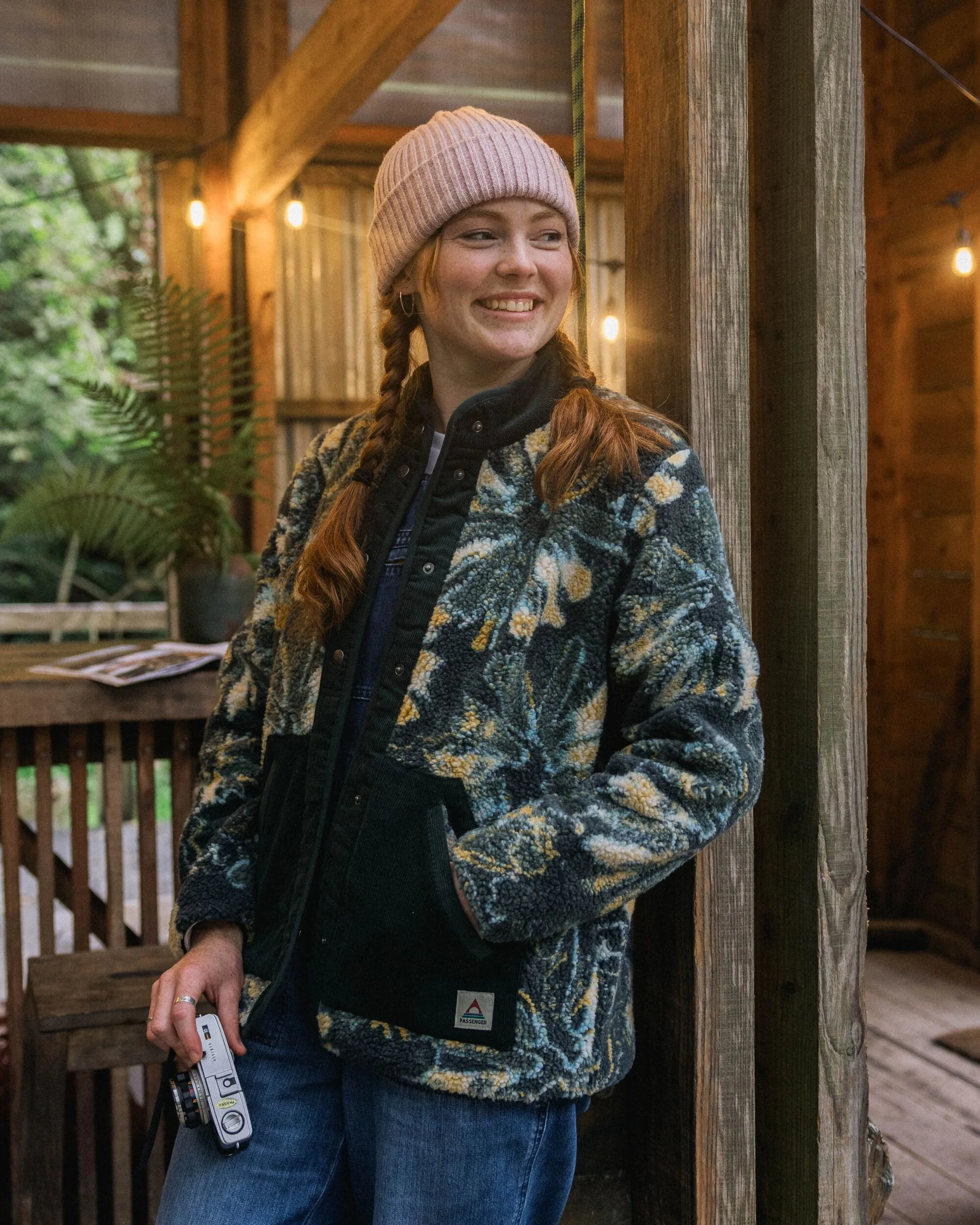 Clover Sherpa Fleece - Frost Dark Fern - Image 3