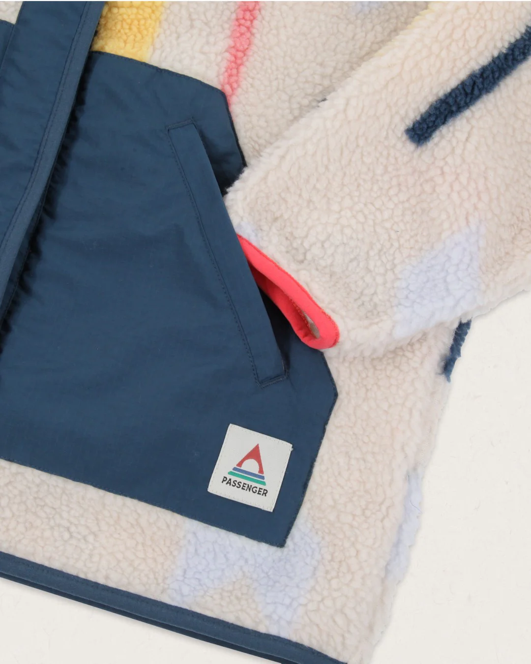 Clover Deep-Pile Sherpa Fleece - Off White Geo - Image 10