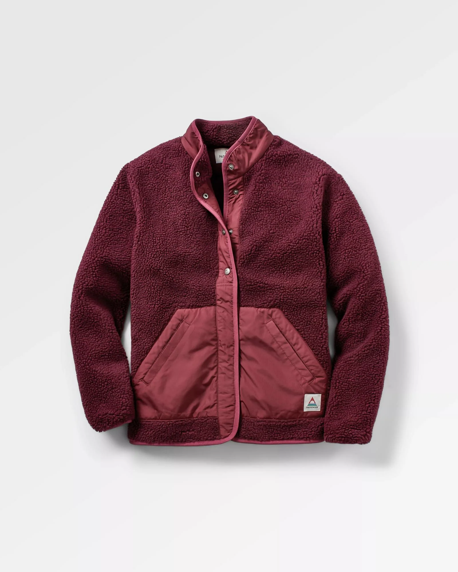 Clover Deep-Pile Sherpa Fleece - Wine - Image 2