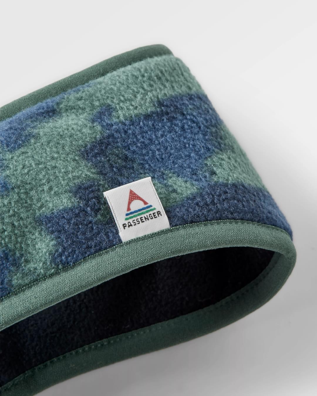 Larch Polar Fleece Headband - Oak Patch Deep Ocean - Image 2