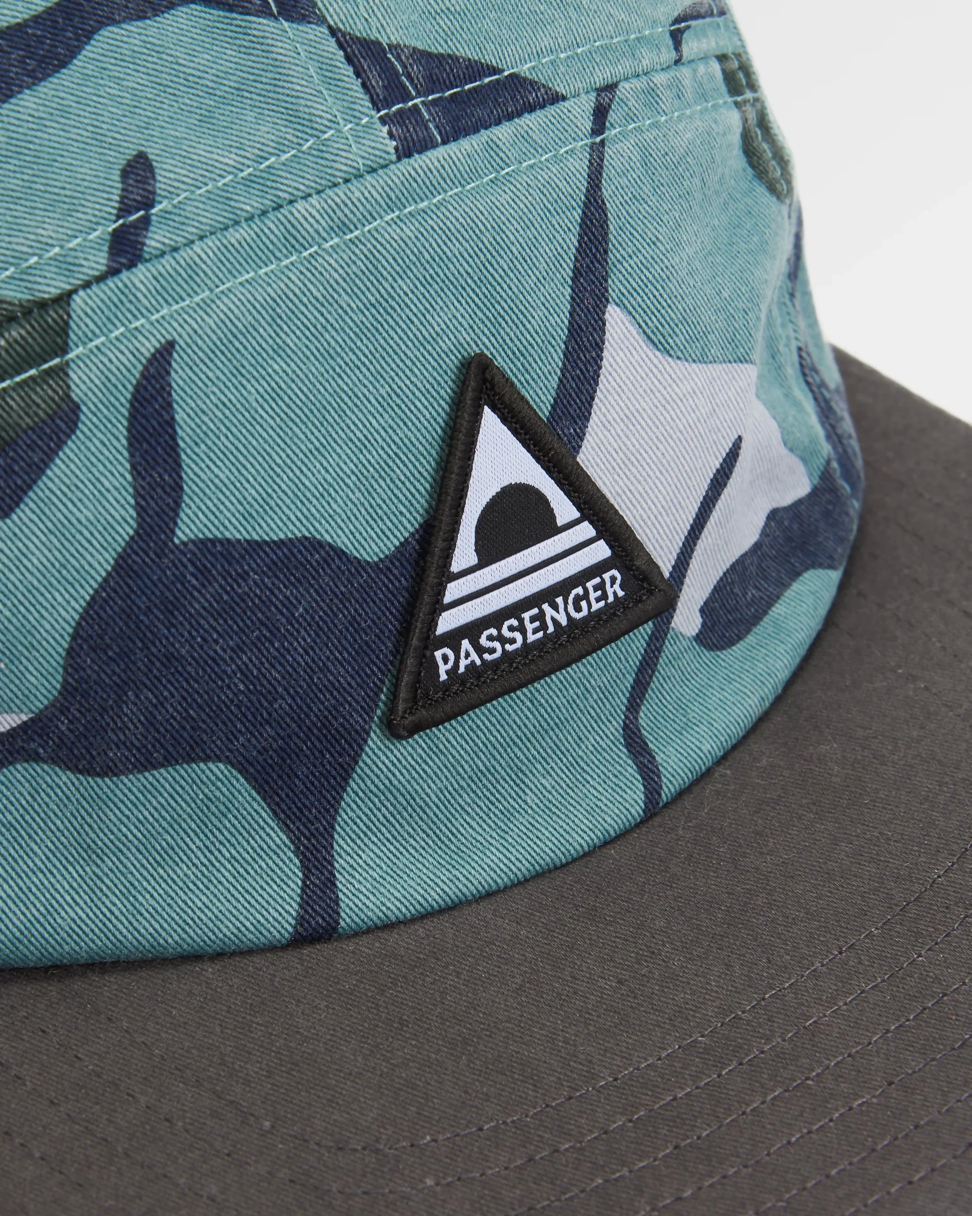Coast Organic Cotton 5 Panel Cap - Abstract Trails Arctic - Image 7