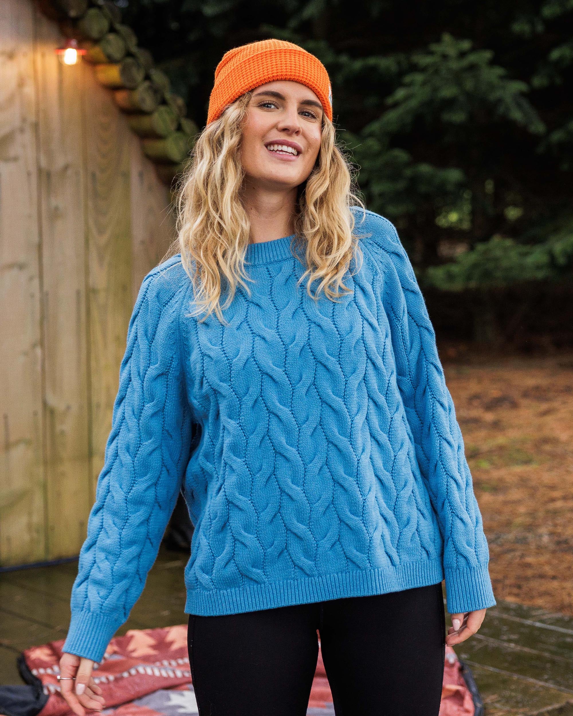 Comfort Organic Knitted Jumper - Atlantic Blue - Image 2