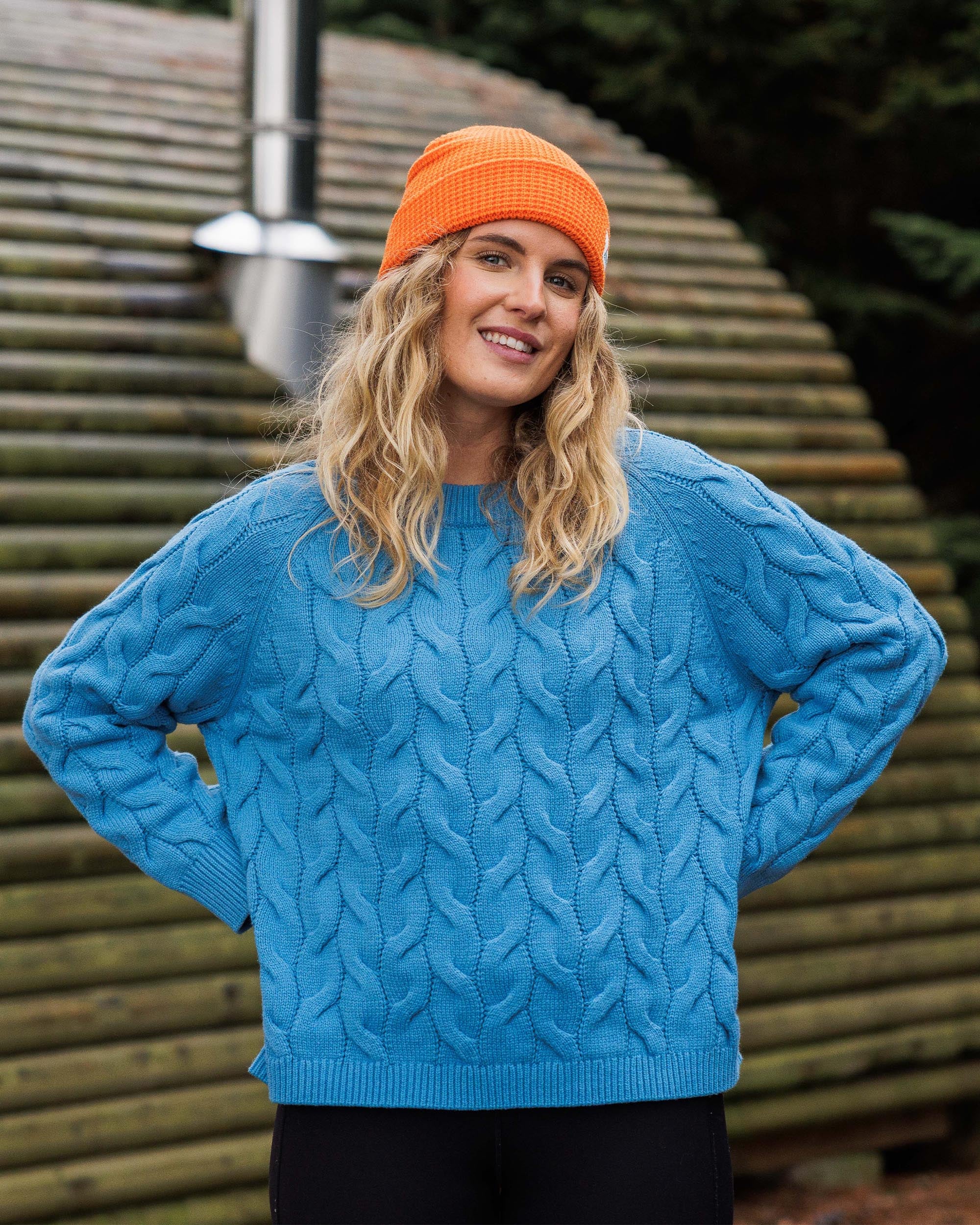 Comfort Organic Knitted Jumper - Atlantic Blue - Image 5