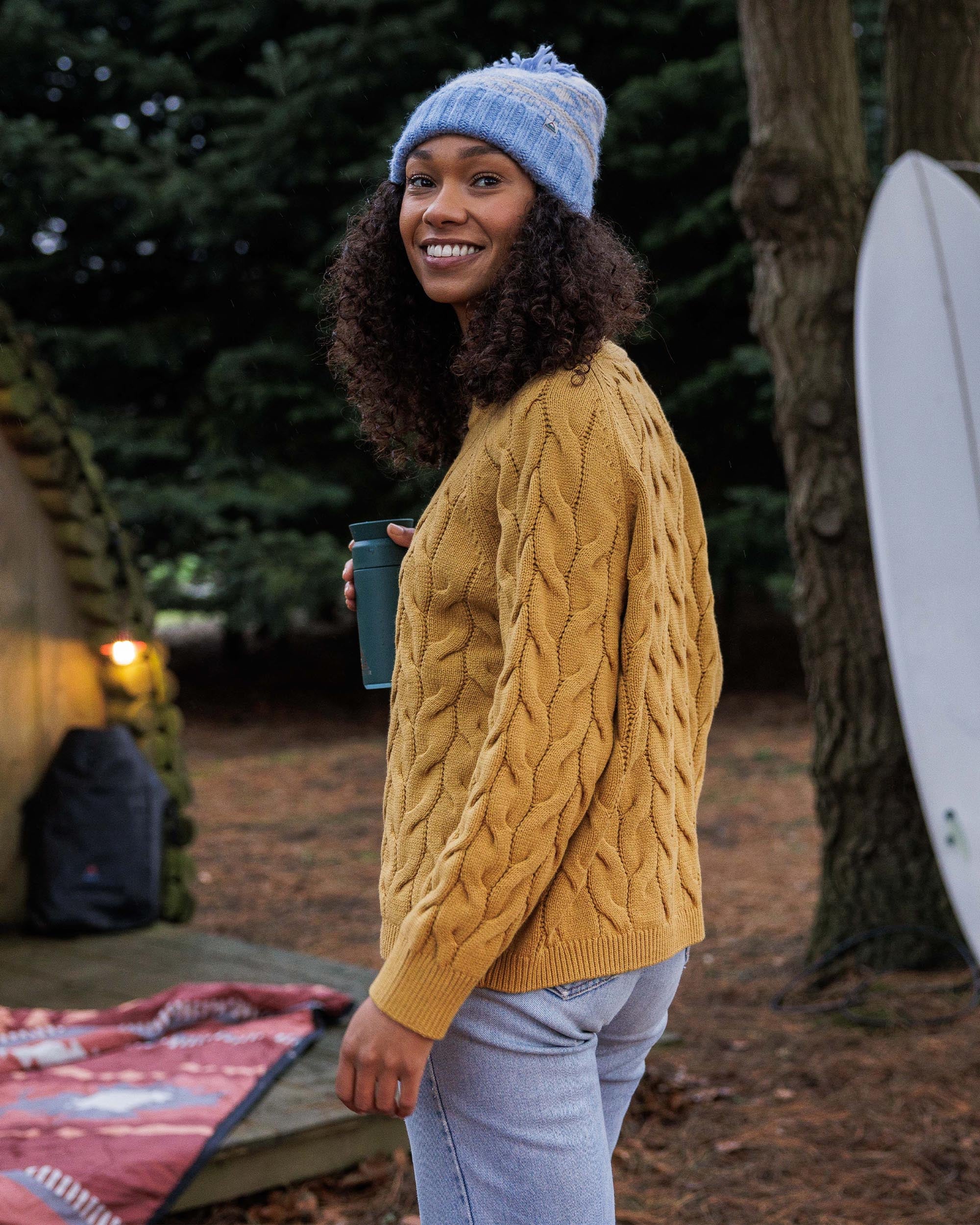 Comfort Organic Knitted Jumper - Mustard Gold - Image 4