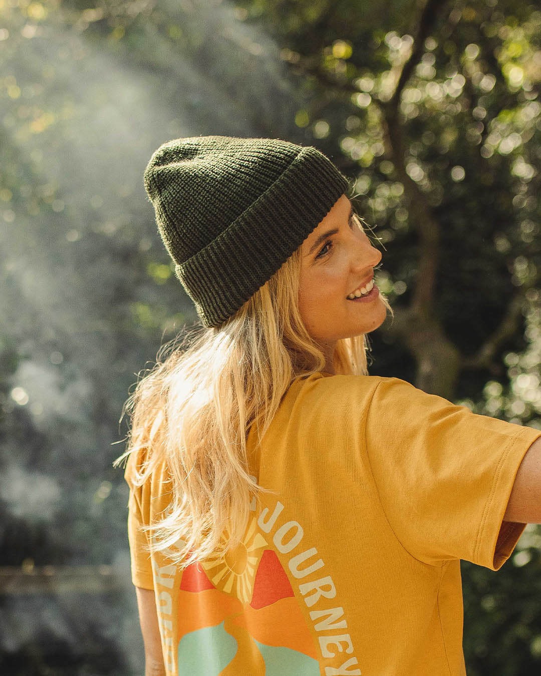 Compass Acrylic Beanie - Fir Tree - Image 2