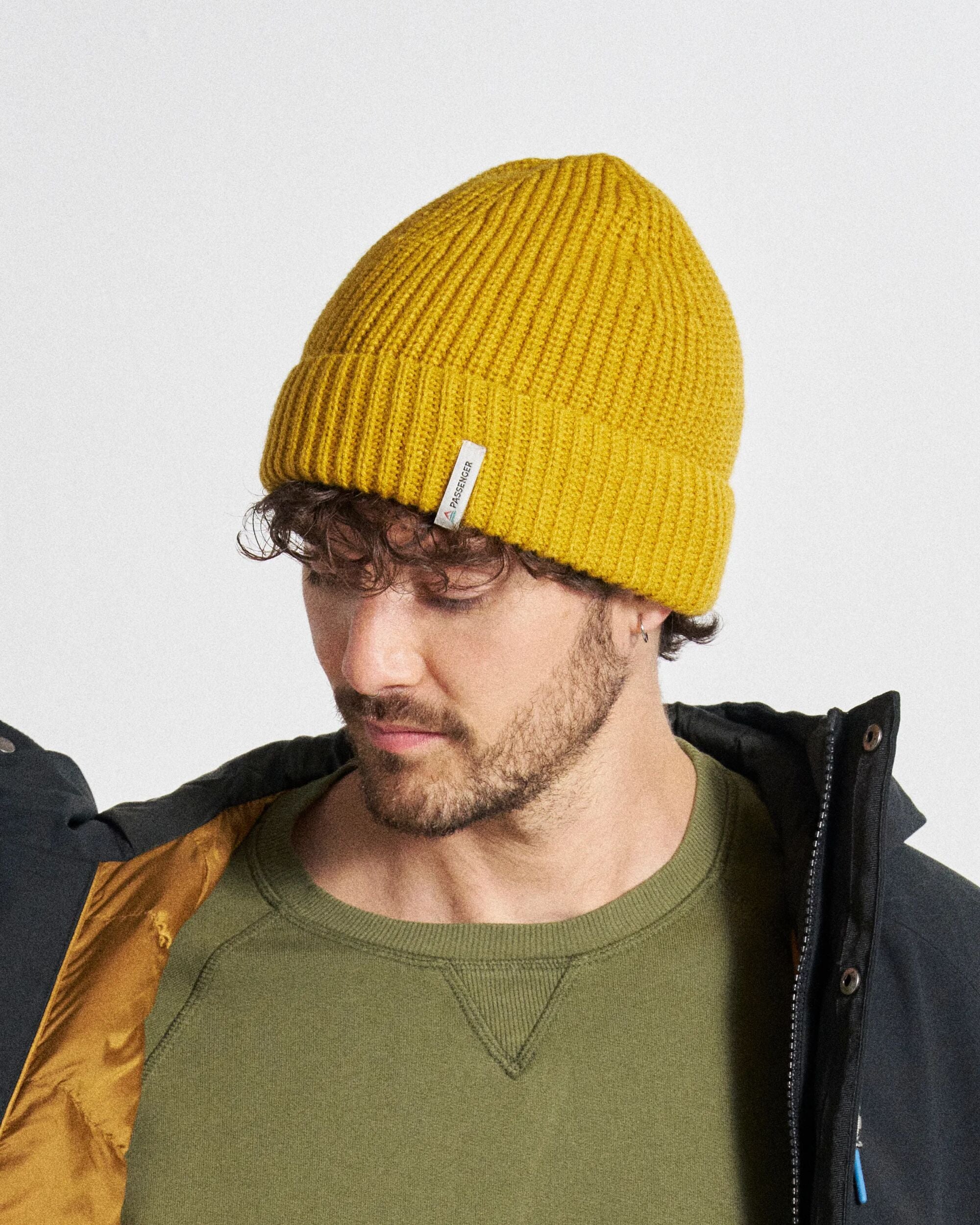 Compass Beanie - Mustard Yellow - Image 2
