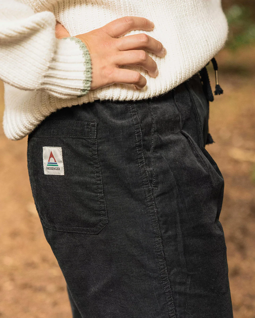 Compass Cord Trouser - Black - Image 2