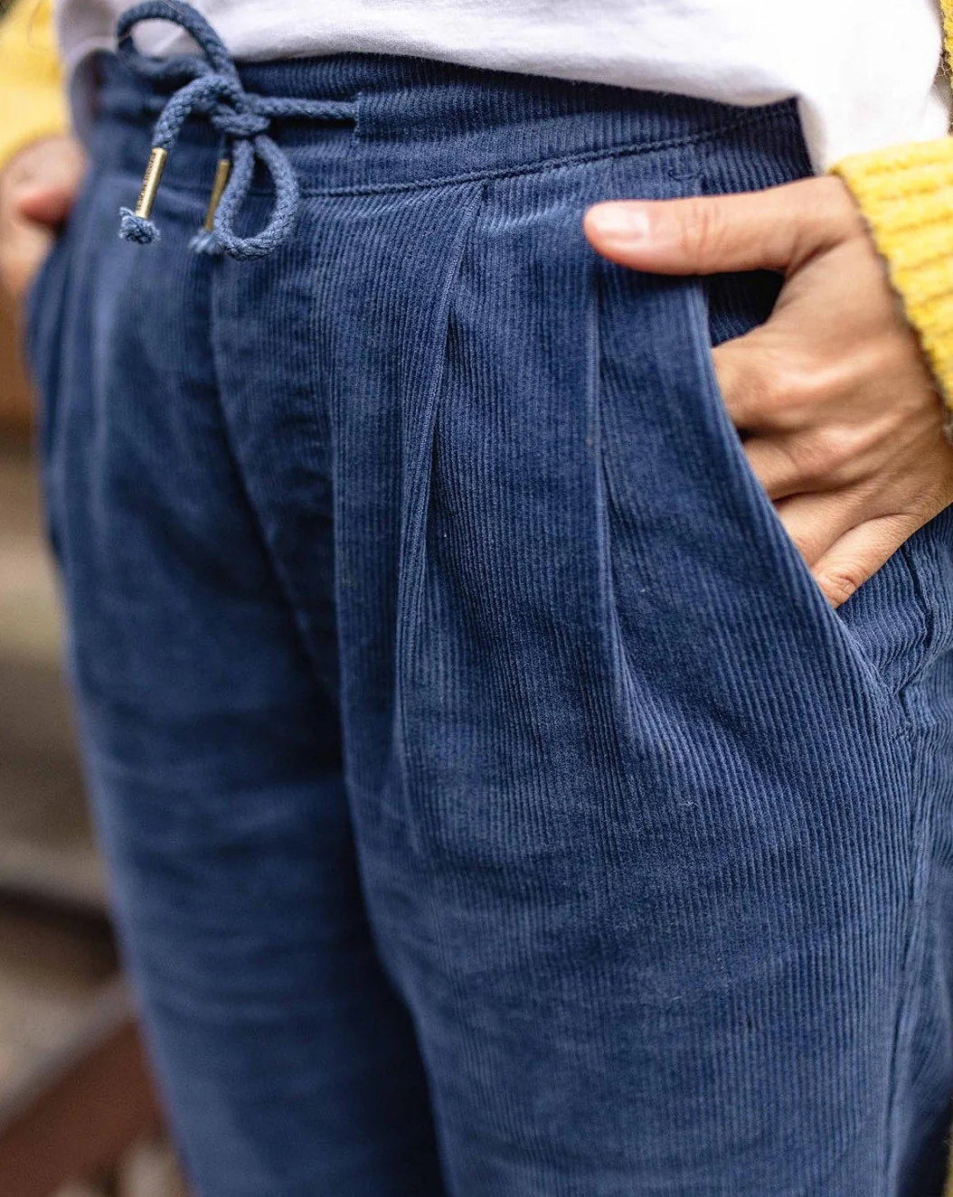 Compass Corduroy Trouser - Dark Denim - Image 4
