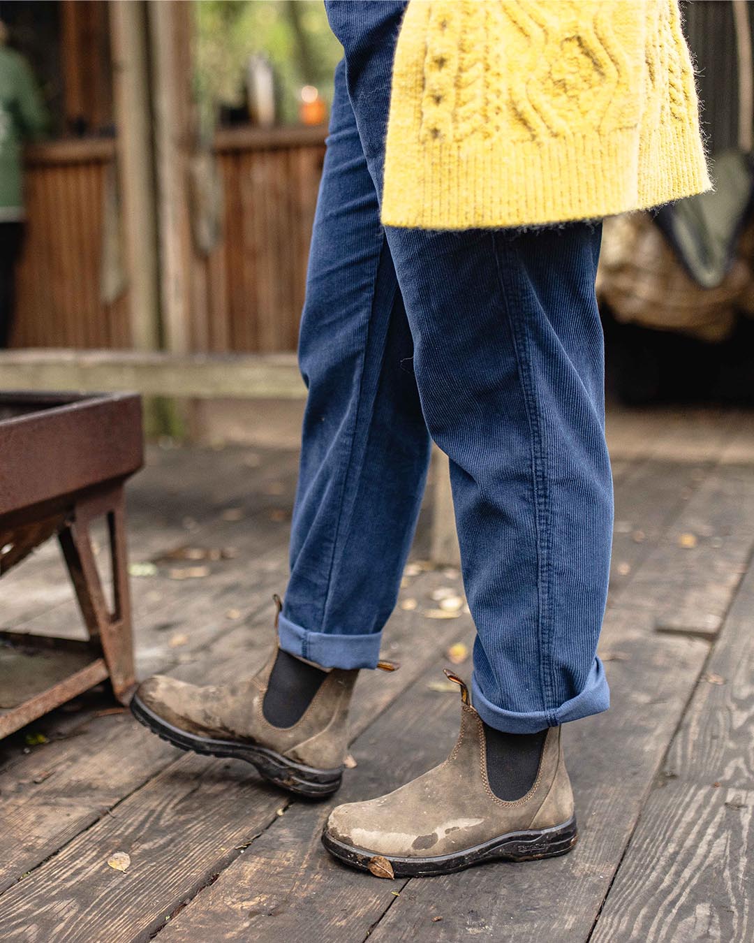 Compass Corduroy Trouser - Dark Denim - Image 8