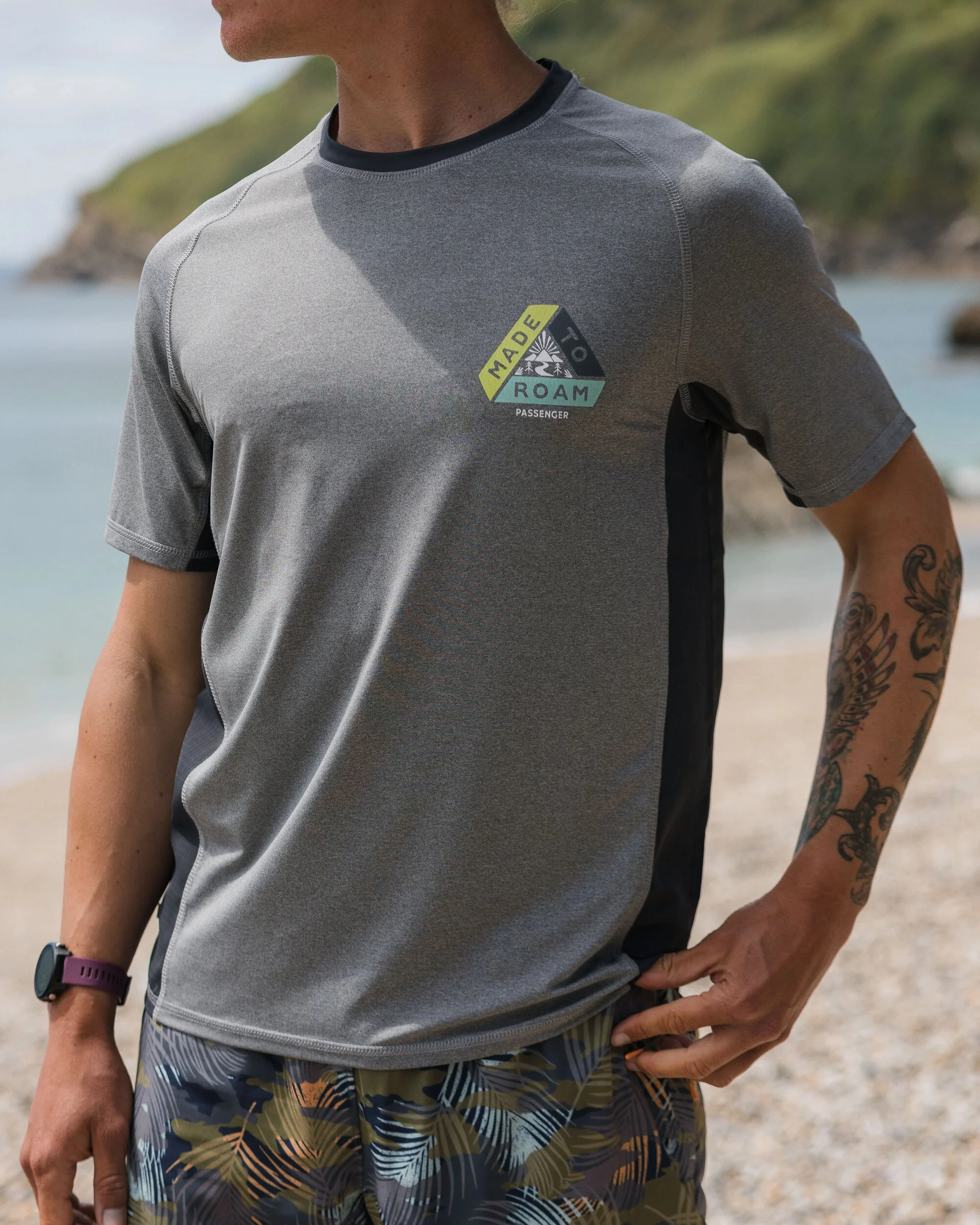 Cool Down Active T-shirt - Grey Marl - Image 2