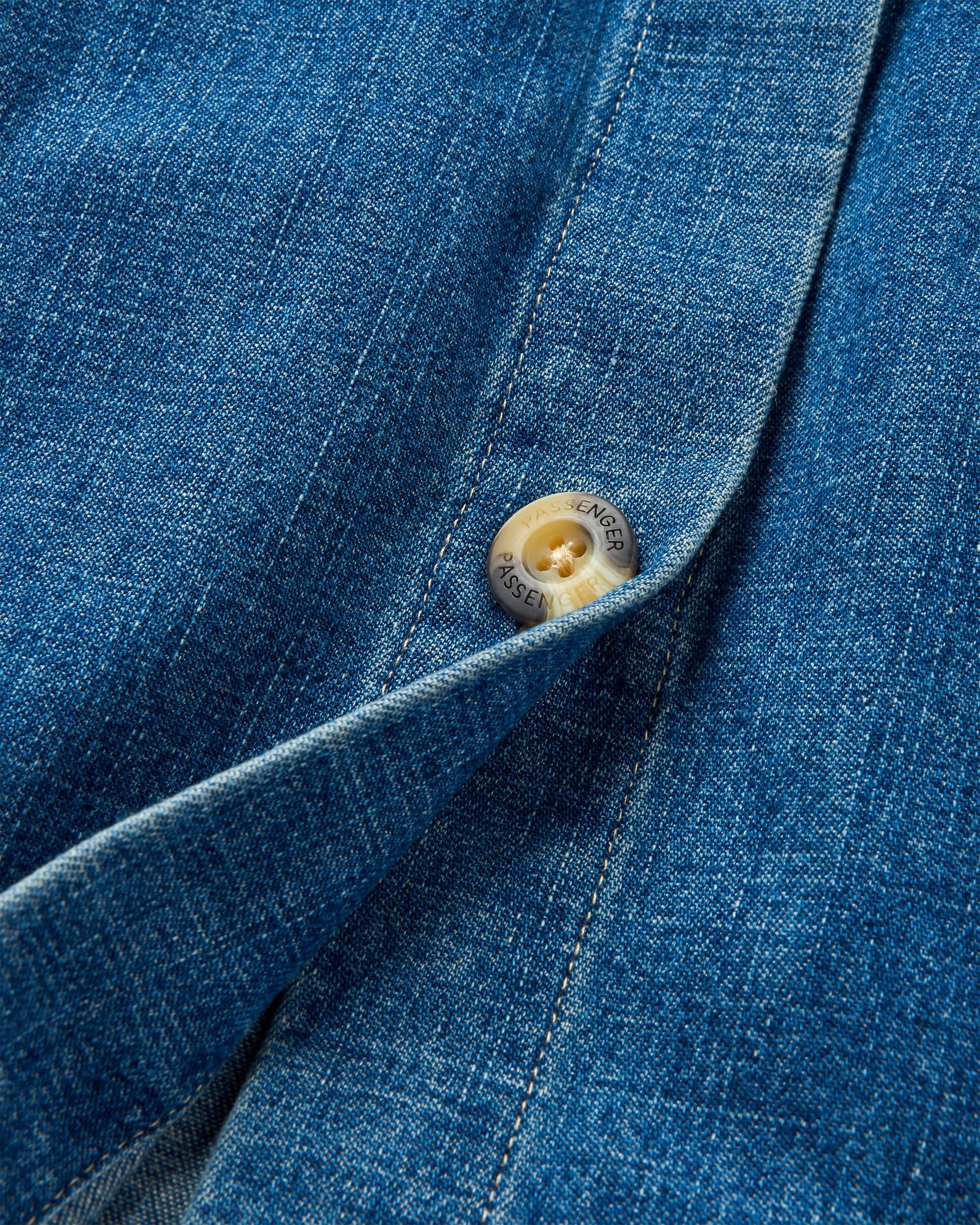 Coral Organic Cotton LS Shirt - Washed Denim - Image 9