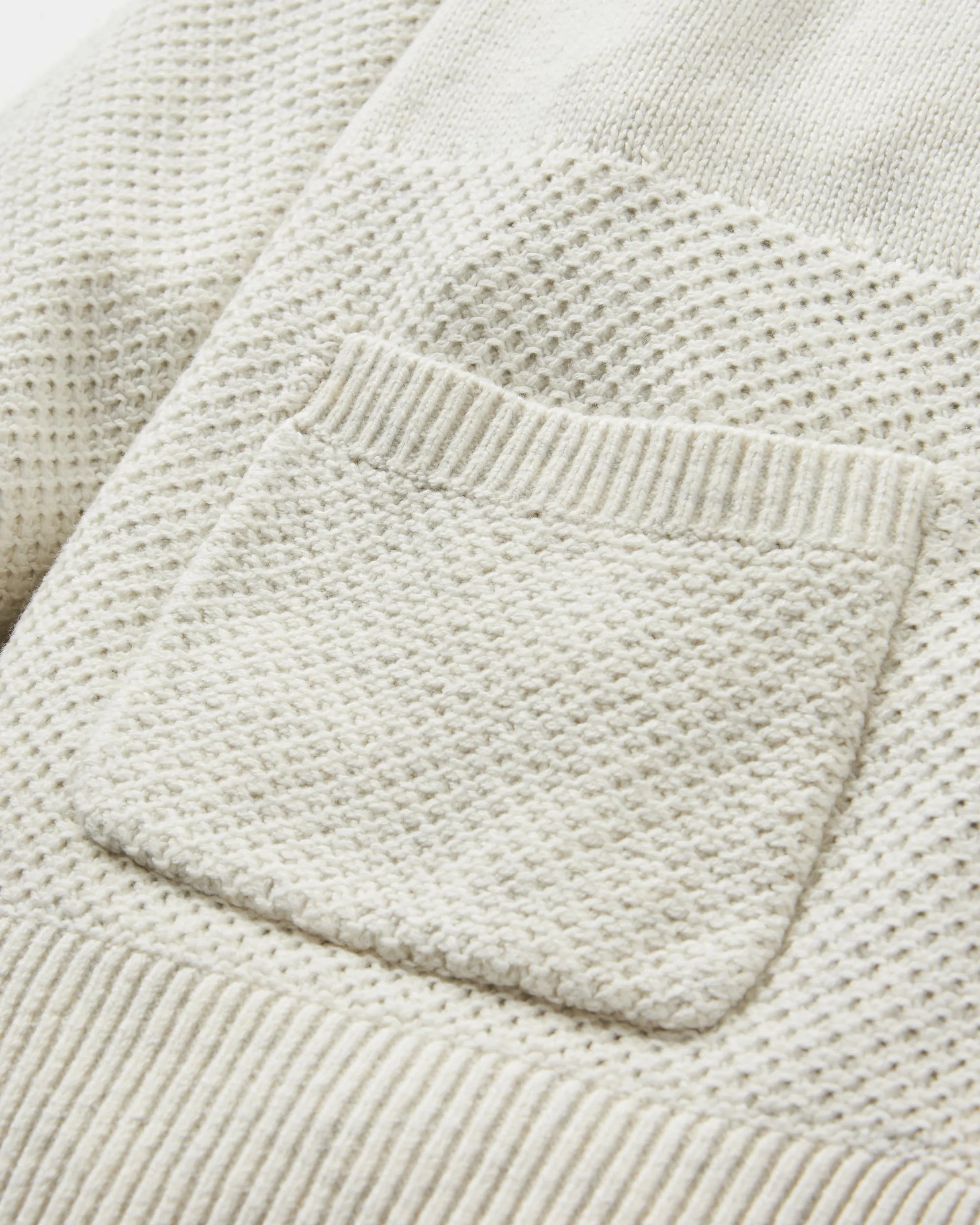 Cove Full Zip Knitted Hoodie - Off White - Image 8