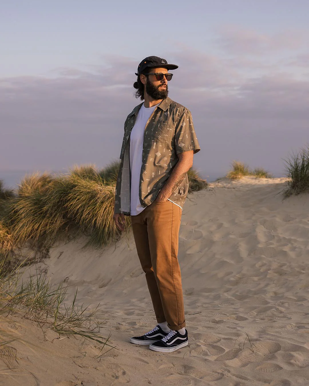 Cove Organic Cotton Short Sleeve Shirt - Olive Made To Roam - Image 8