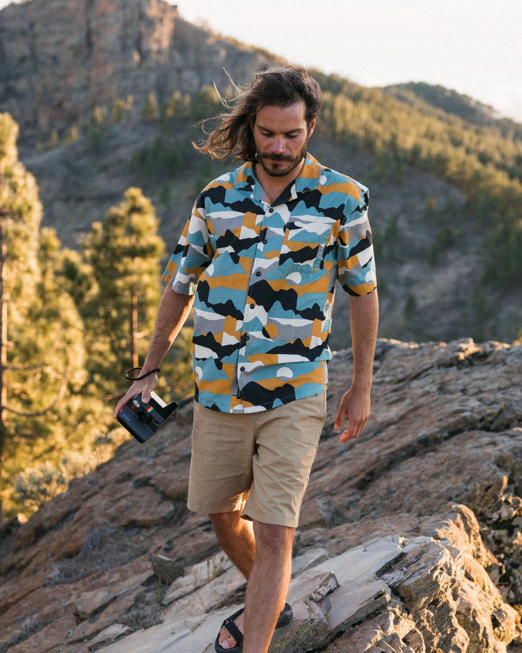 Cove Organic Cotton Textured Shirt - Vista Patchwork Arctic - Image 4