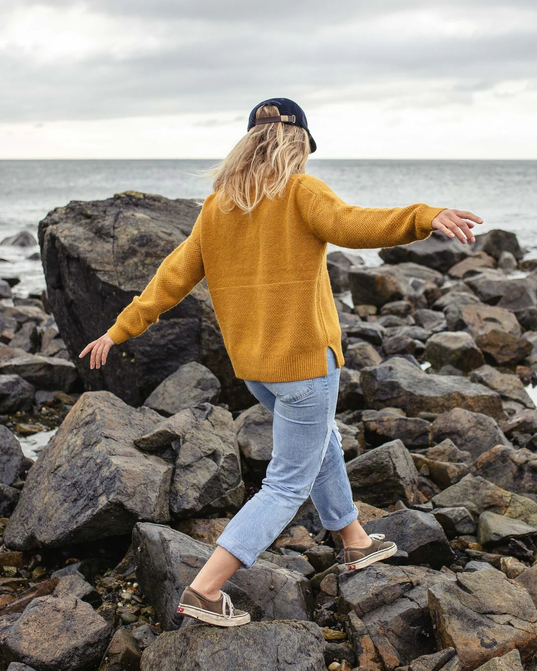 Cove Knitted Jumper - Amber Gold - Image 6
