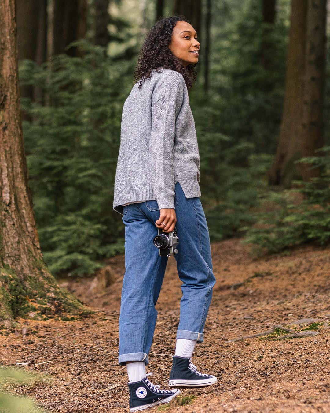 Cove Knitted Jumper - Grey Marl - Image 6