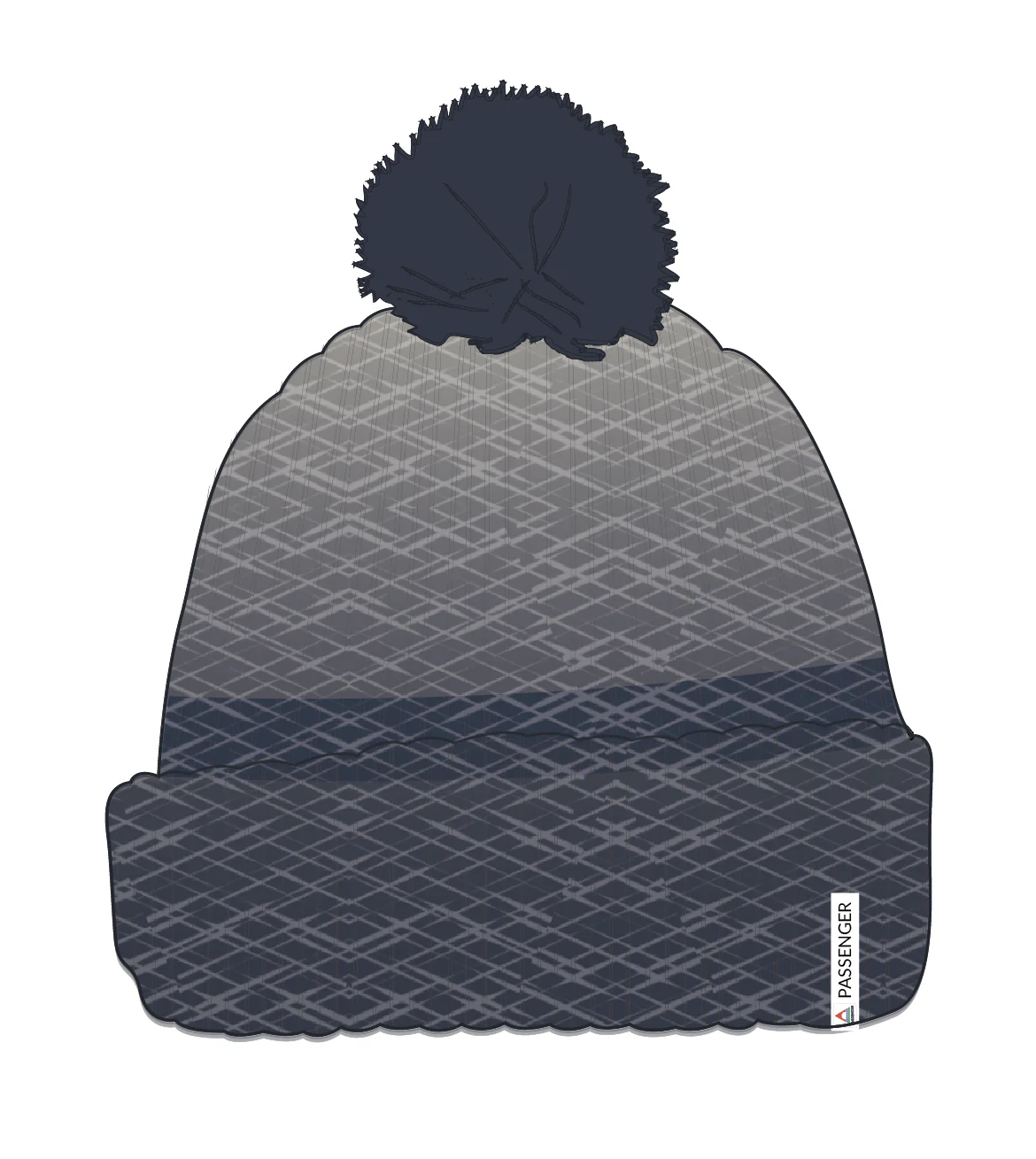 Crag Bobble Hat - Charcoal/Stone - Image 6