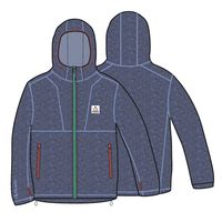 Crest Polartec® Fleece Hoodie - Dark Denim Marl - Image 12