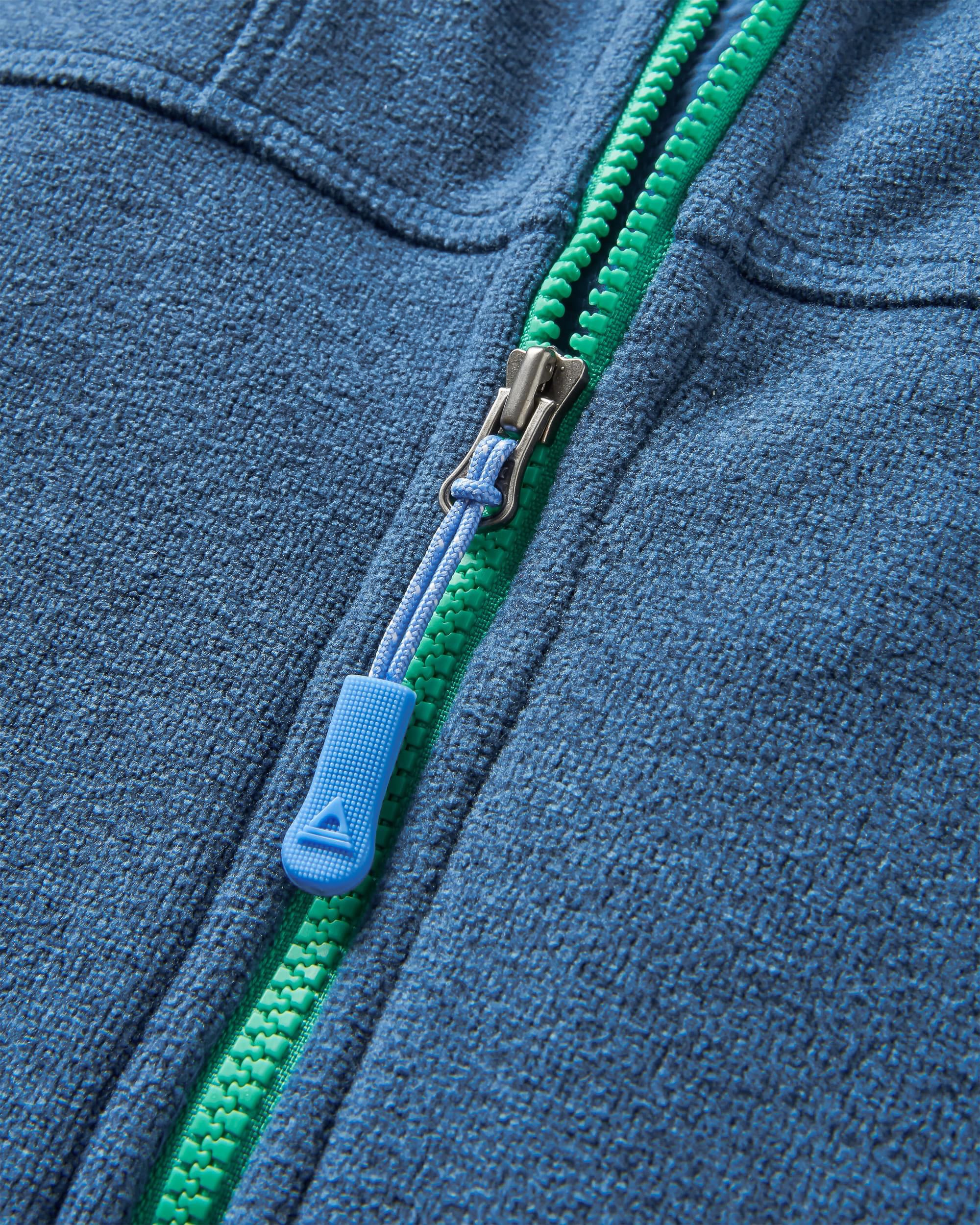 Crest Polartec® Fleece Hoodie - Dark Denim Marl - Image 6
