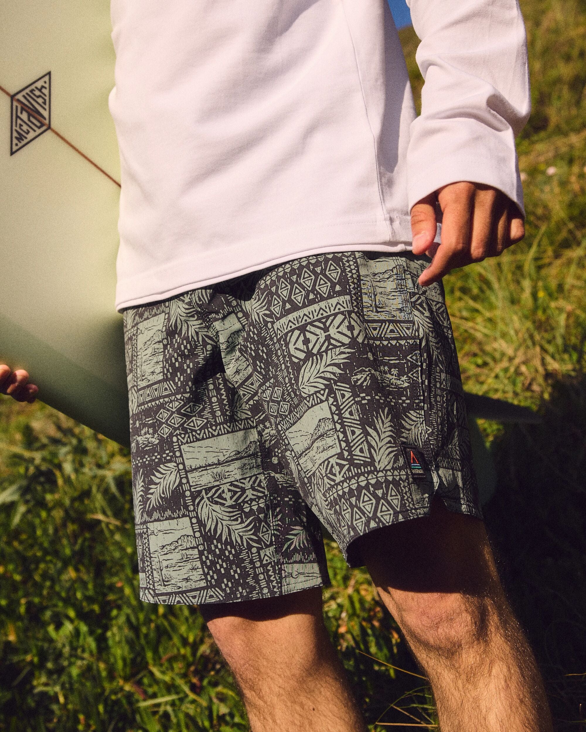 Cruiser NetPlus® 19" Boardshort - Patchwork Faded Black
