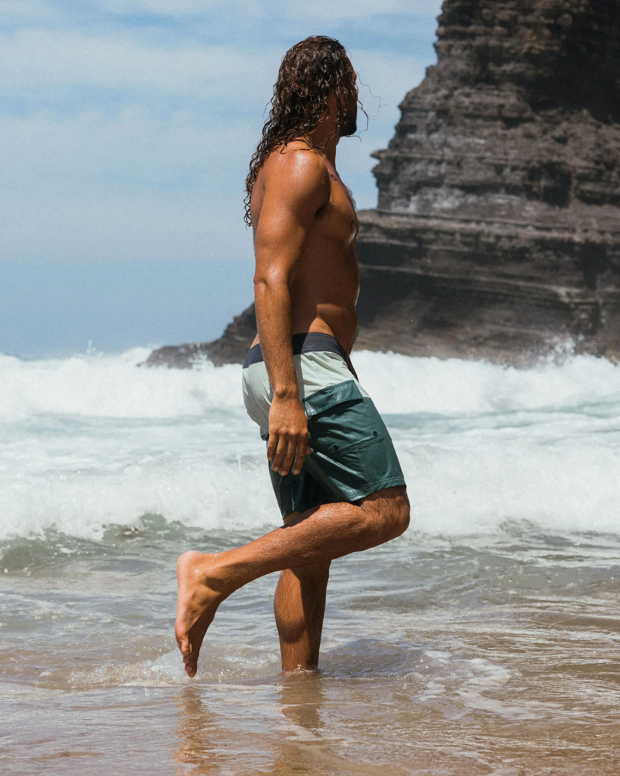 Cutback NetPlus® 17" Boardshort - Spearmint/Deep Ocean - Image 3