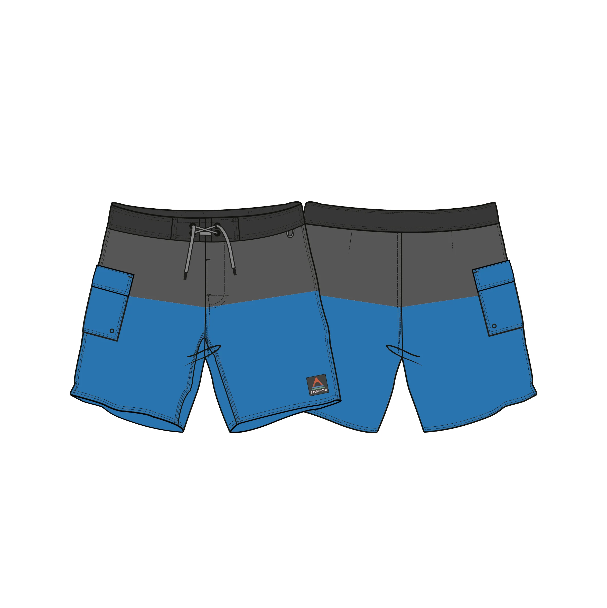 Cutback NetPlus® 17" Boardshort - Storm Grey/Marine Blue - Image 7