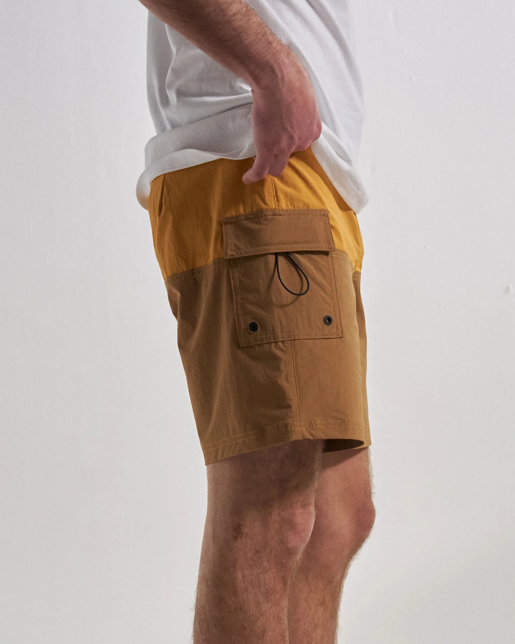 Cutback NetPlus® 17" Boardshort - Spruce Yellow/Toffee - Image 6