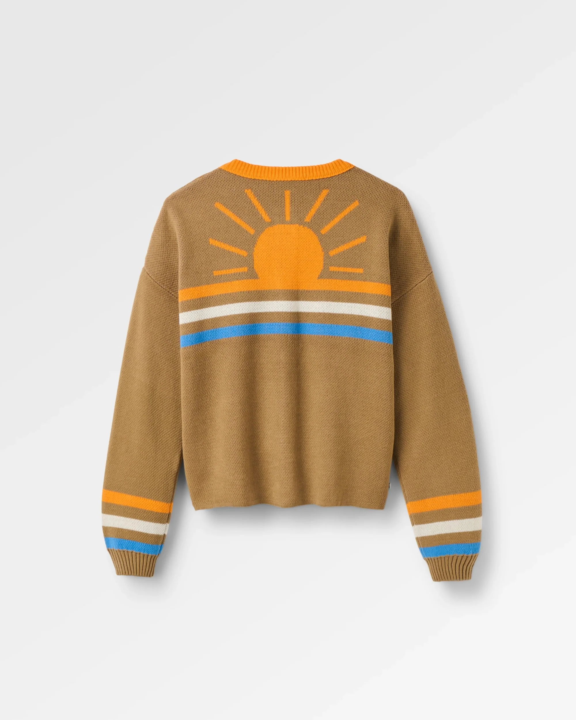 Dawner Knitted Cardigan - Caramel Brown - Image 2
