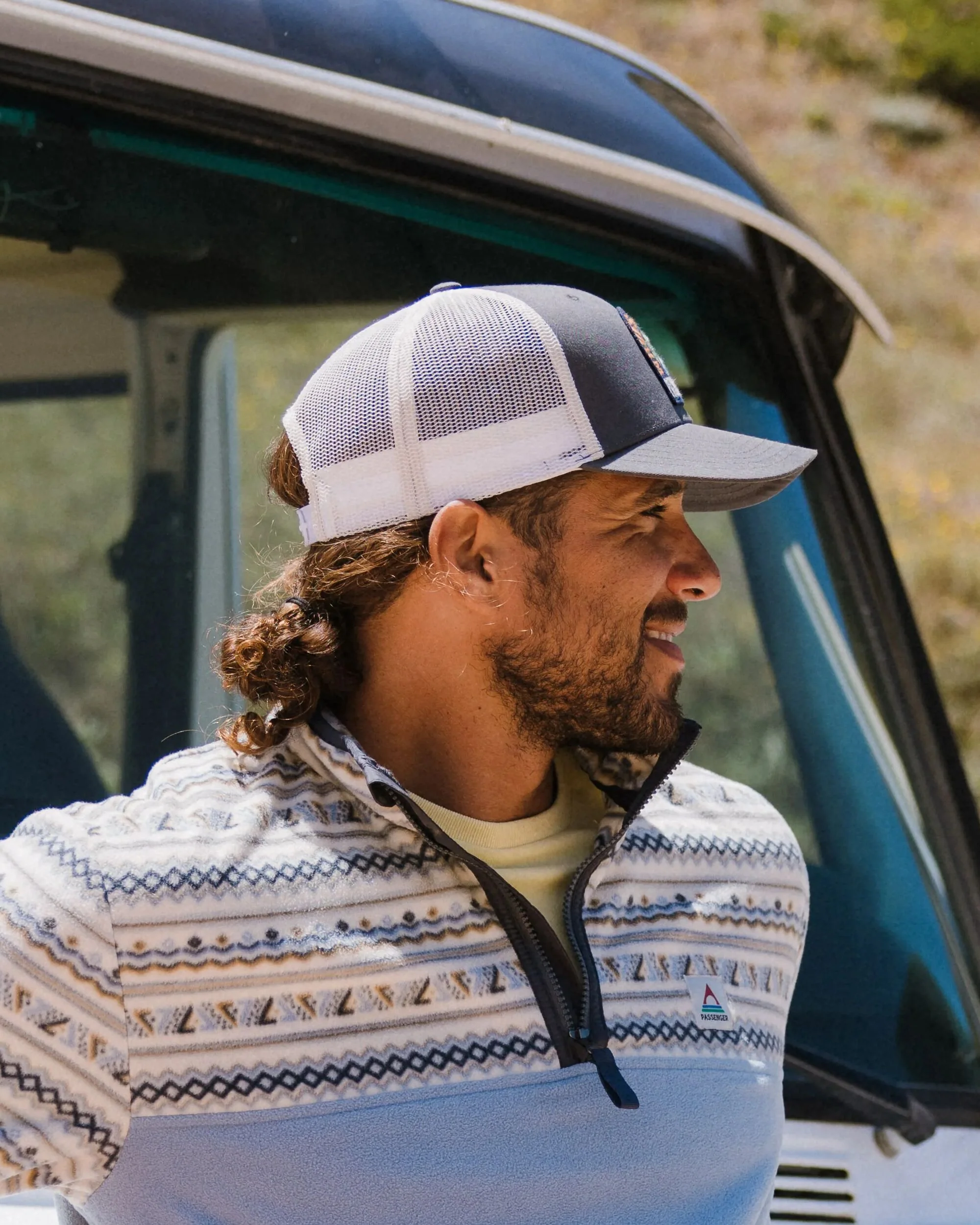 Dawning Organic Cotton Trucker Cap - Charcoal - Image 3