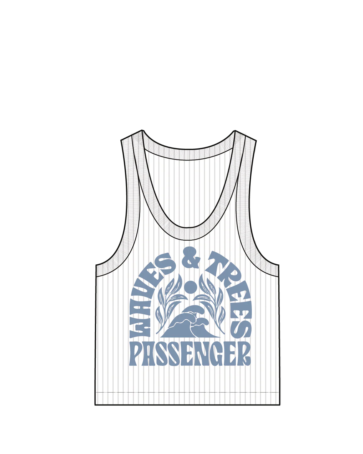 Dawning Ribbed Scoop Neck Vest - White - Image 6