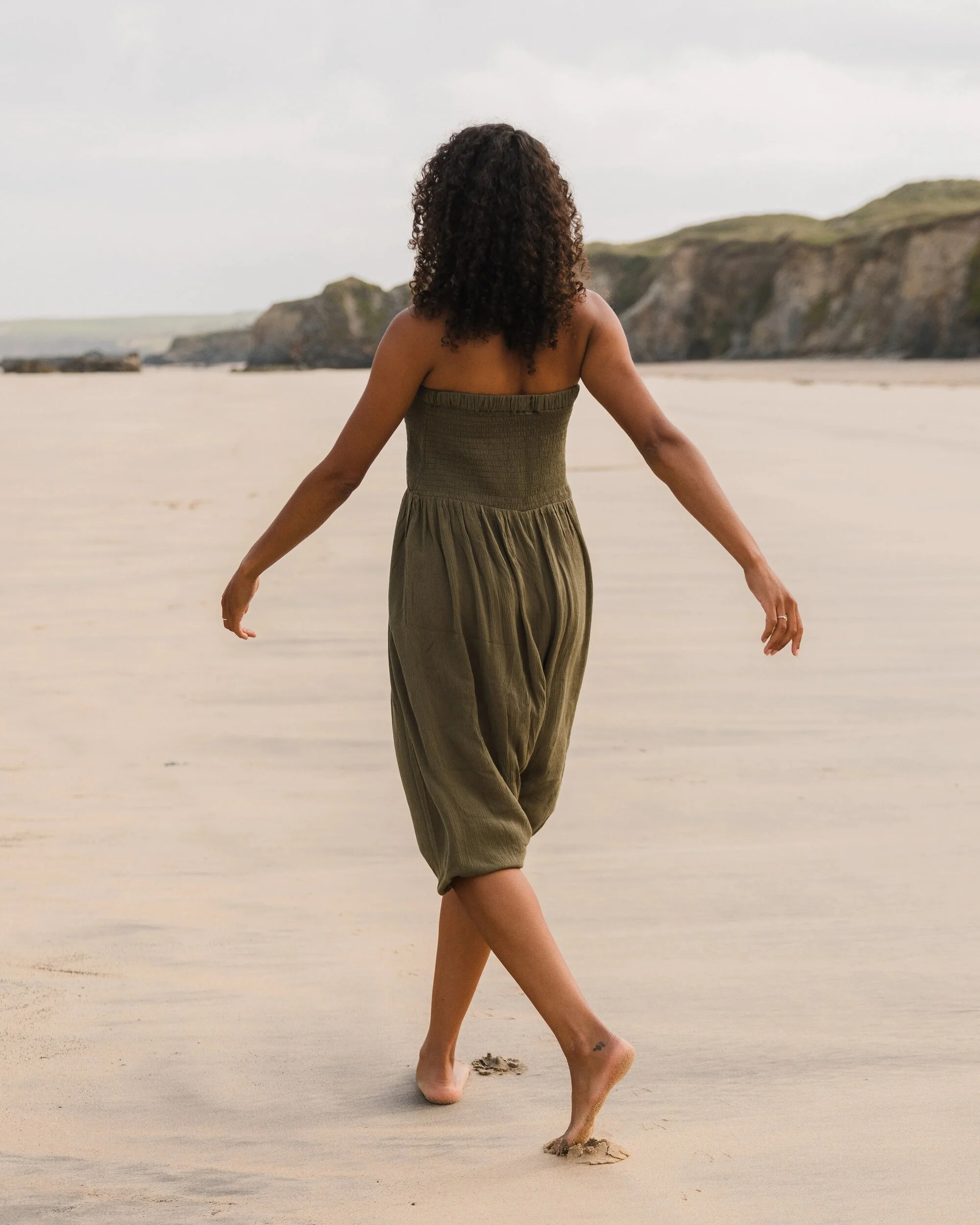 Daylily Loose Trouser - Khaki - Image 5