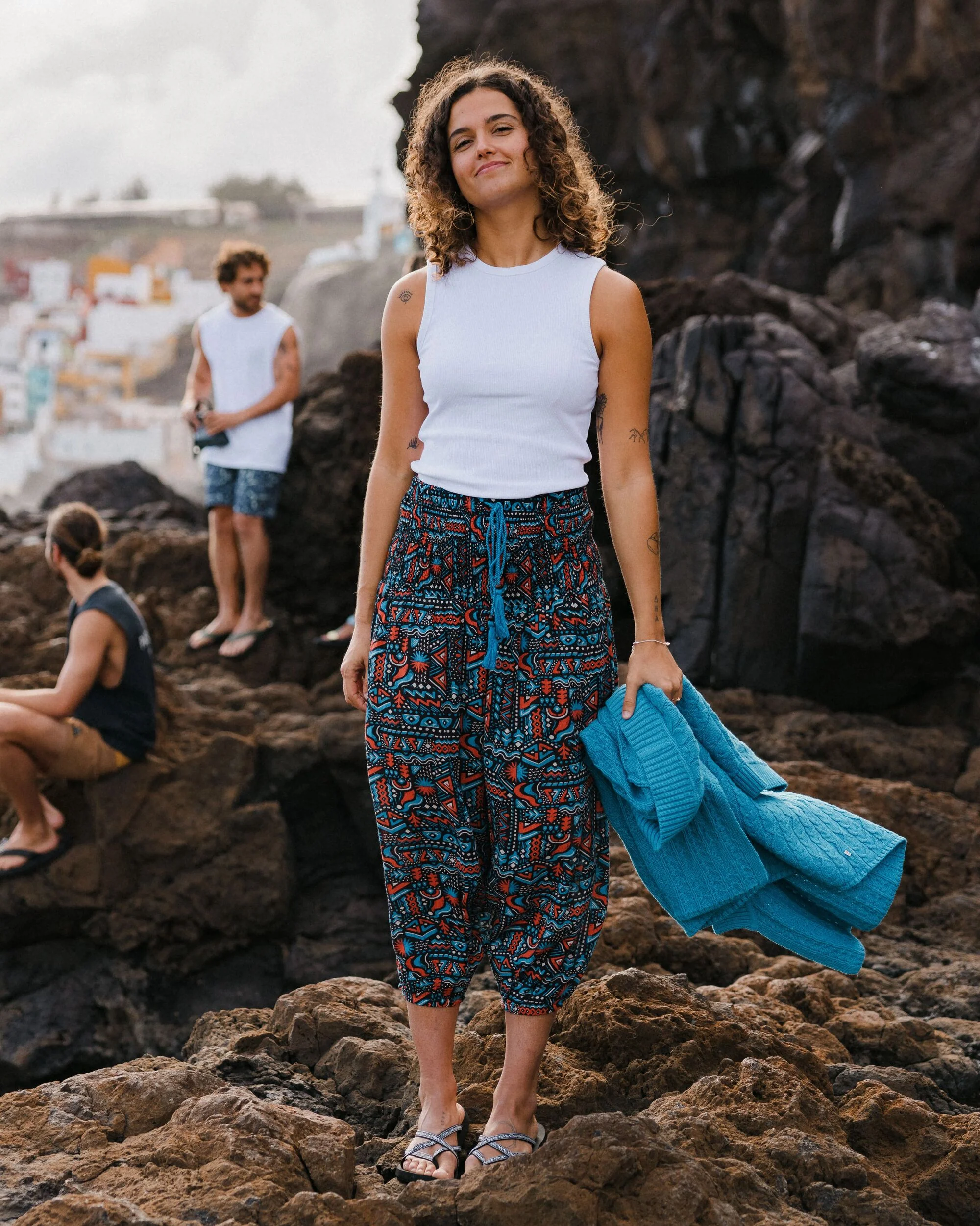 Daylily Loose Trouser - Elemental Geo Black - Image 3