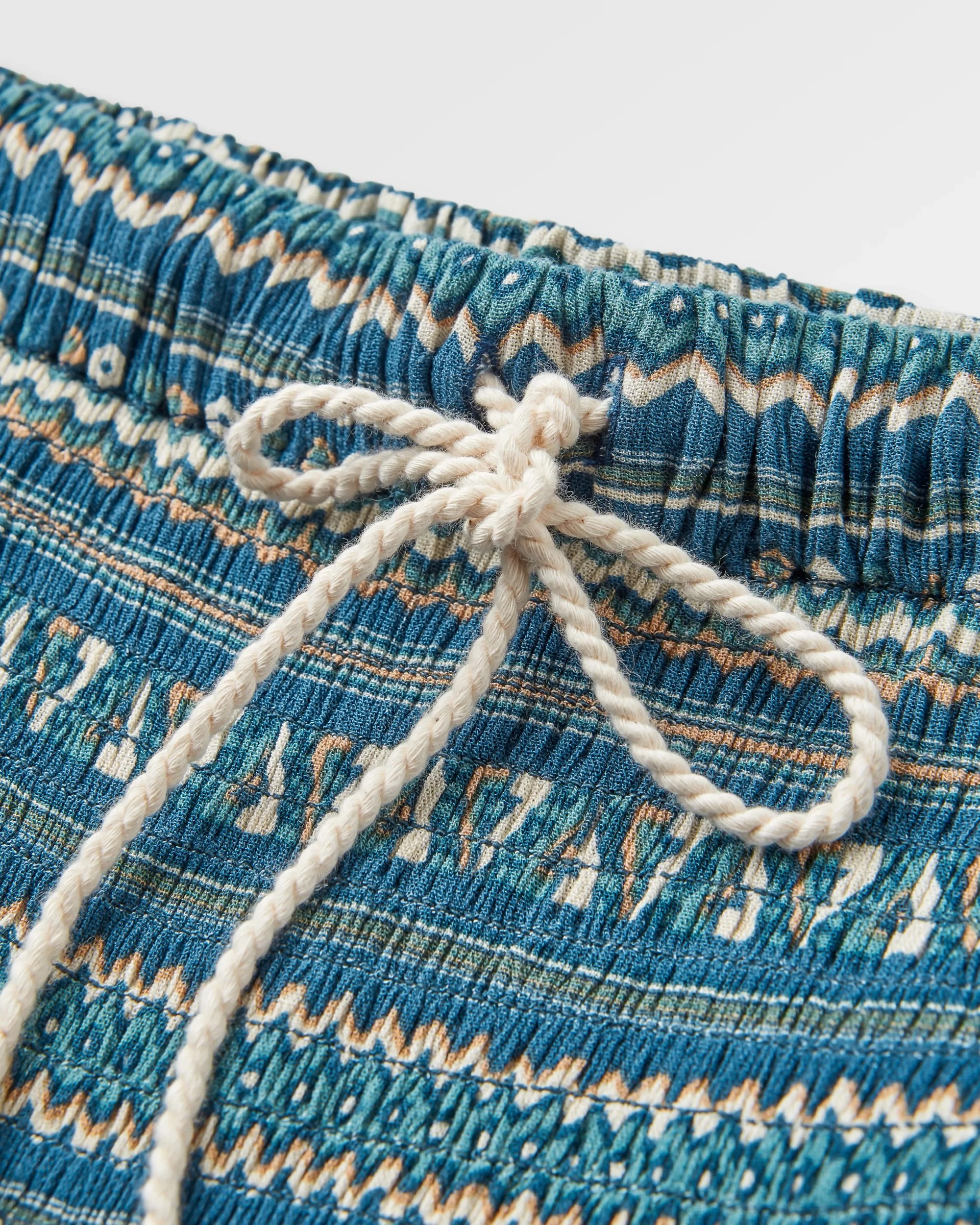 Daylily Loose Trouser - Geo Stripe Dark Denim - Image 3