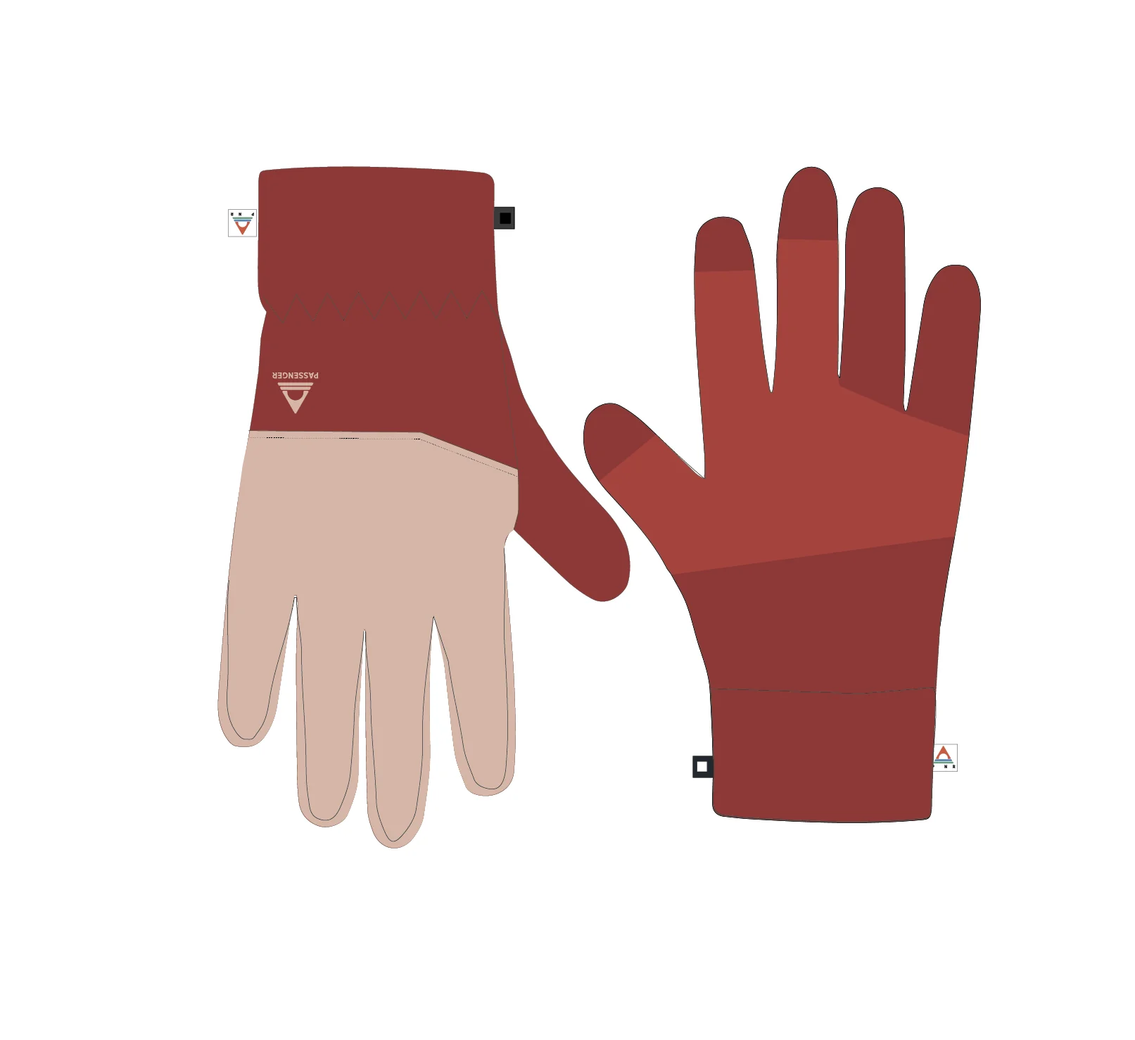 Daytrip Polar Fleece Gloves - Red Ochre/Blush - Image 6